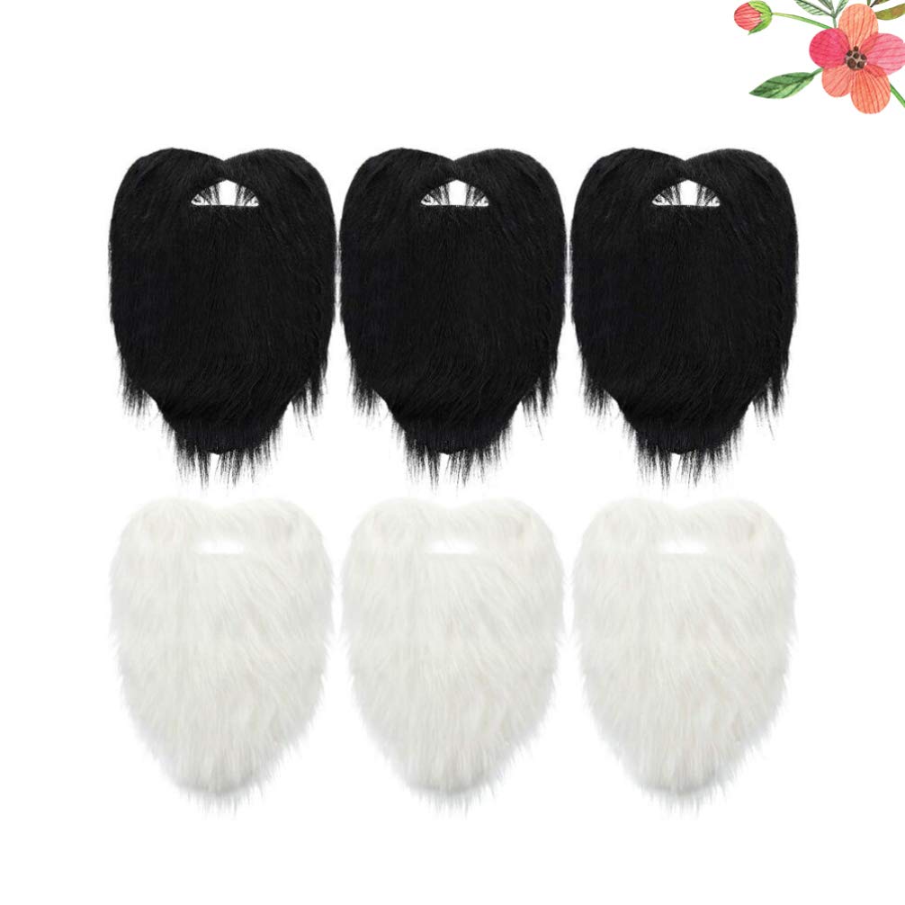 Amosfun Fake Mustaches - 6 Pack Costume Mustaches for Halloween, Masquerade Parties & Performances | Fun Dress-Up Accessories for Cosplay & Themed Events