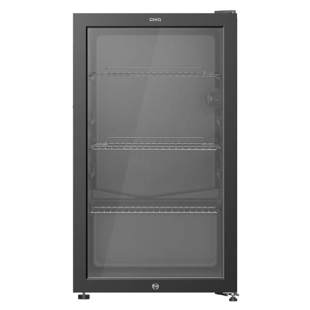 Chiq CBC094BG 94L Black Beverage Refrigerator - Compact Mini Fridge for Beer, Wine & Soda - Energy Efficient & Quiet - 3 Year Warranty - Perfect for Home Bar, Office, Dorm or Garage