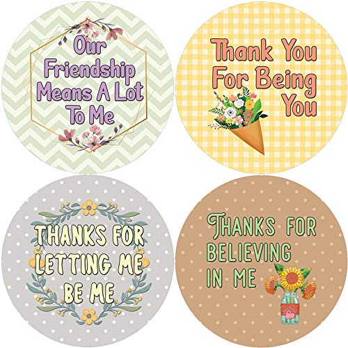 Creanoso Premium Friend Acknowledgement Stickers (5-Sheet Pack) - High Quality Gift Stickers for Kids, Teens & Adults - Perfect for Stocking Stuffers, Party Favors, Corporate Giveaways - Use for Scrapbooking, Journals, Cards & DIY Crafts