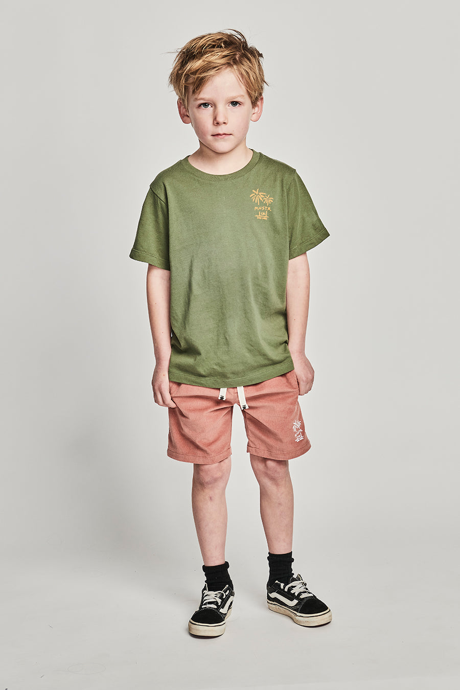 Boys Graphic T-Shirt - Munster Kids Sunset Olivine Design | Soft Cotton Tee for Casual Wear & Everyday Outfits