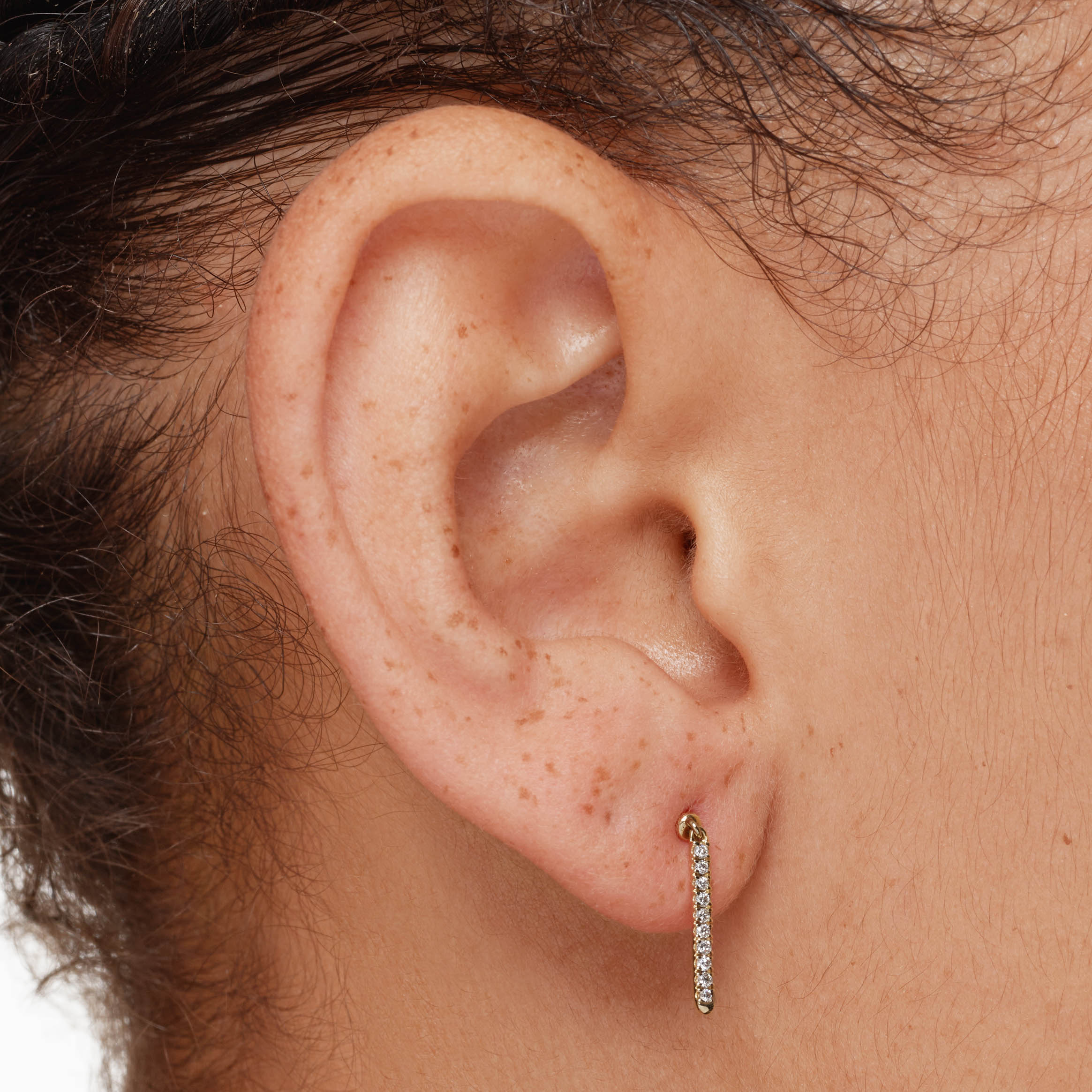 10k Gold Lab-Grown Diamond Stud Earrings | Elegant Drop Bar Design for Women | Perfect for Weddings, Parties & Everyday Wear