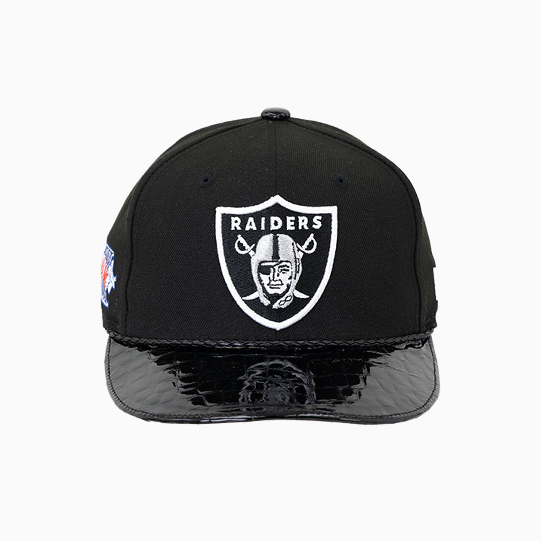 Breyer's Buck 50 Las Vegas Raiders Hat with Leather Visor - NFL Football Fan Gear for Men & Women - Perfect for Game Day, Tailgating & Sports Events