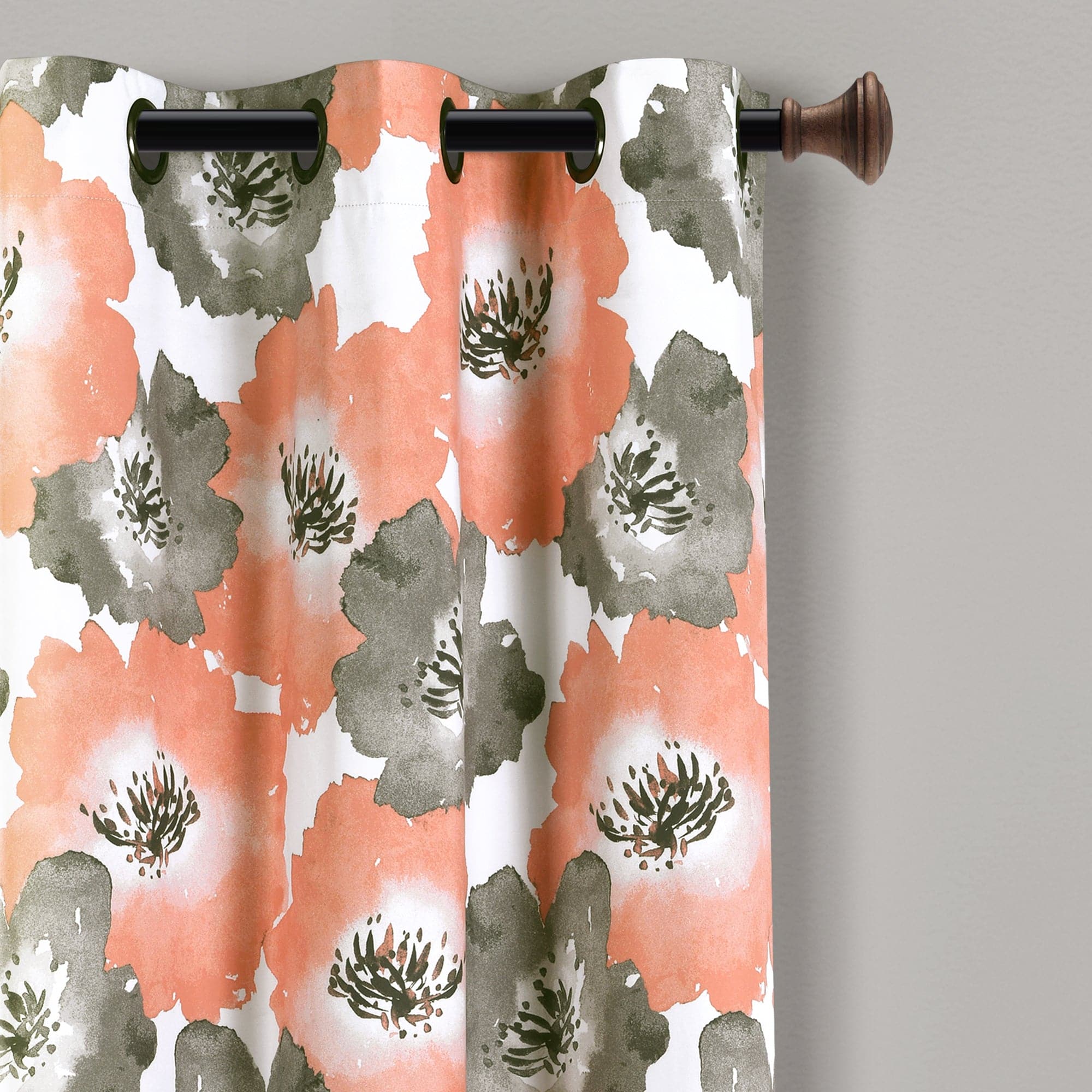 Julie Floral Insulated Blackout Curtains - Thermal Grommet Window Panels for Bedroom & Living Room - Energy Efficient, Noise Reducing, Light Blocking Drapes for Home Decor