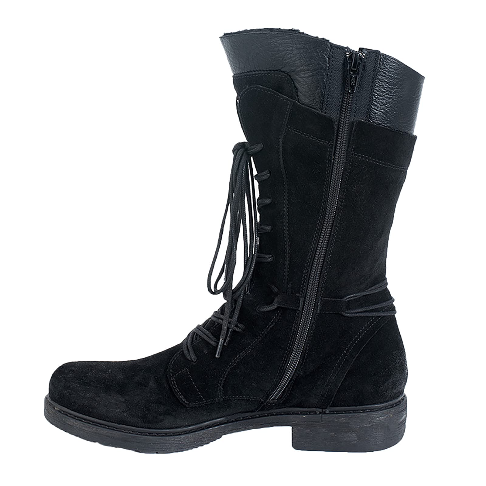 Vintage Women's Platform Snow Boots - Knee High Lace Up Round Toe Cowboy Boots for Winter Warmth | Perfect for Cold Weather, Snow Days & Fashion Outfits