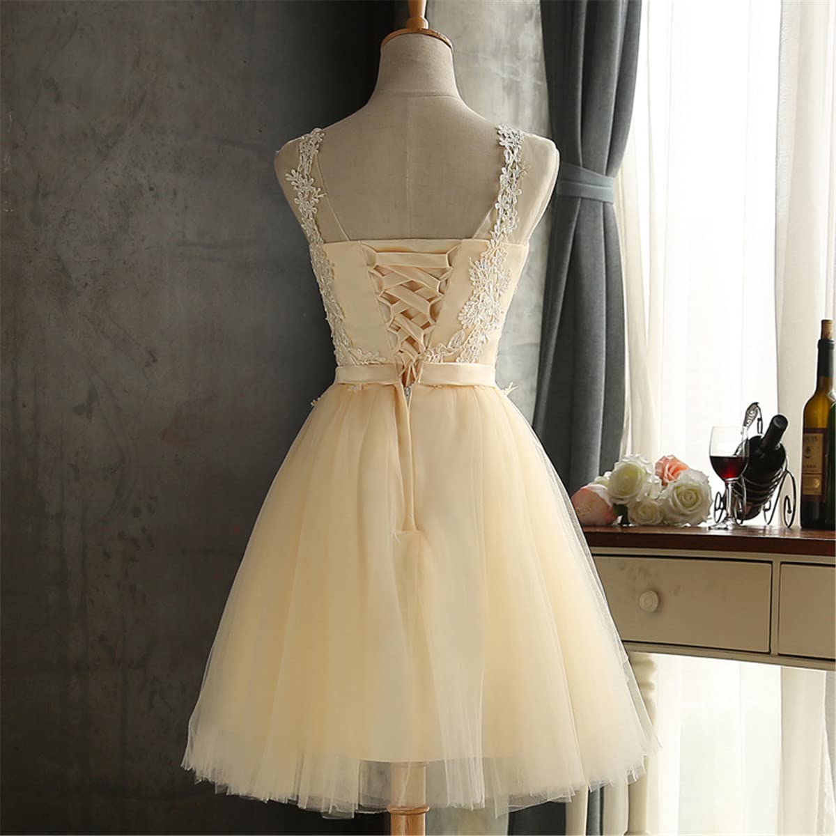 Lace Tulle Prom Dress for Women - Homecoming & Bridesmaid A-Line Gown for Parties