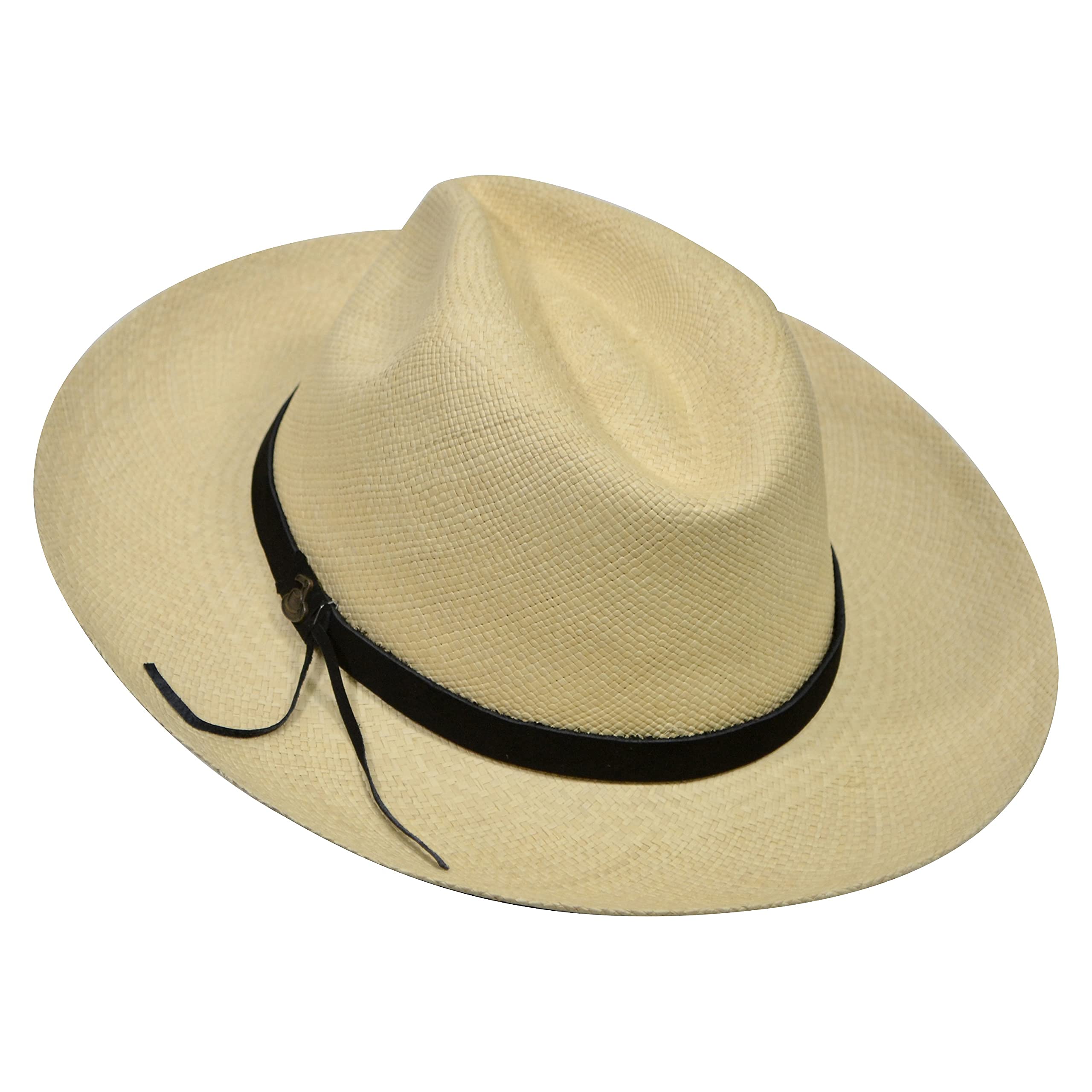 Original Panama Hat for Men & Women - Wide Brim Classic Fedora with Leather Band - Handmade in Ecuador by Ecua-Andino - Perfect for Beach, Wedding & Summer Outdoor Activities