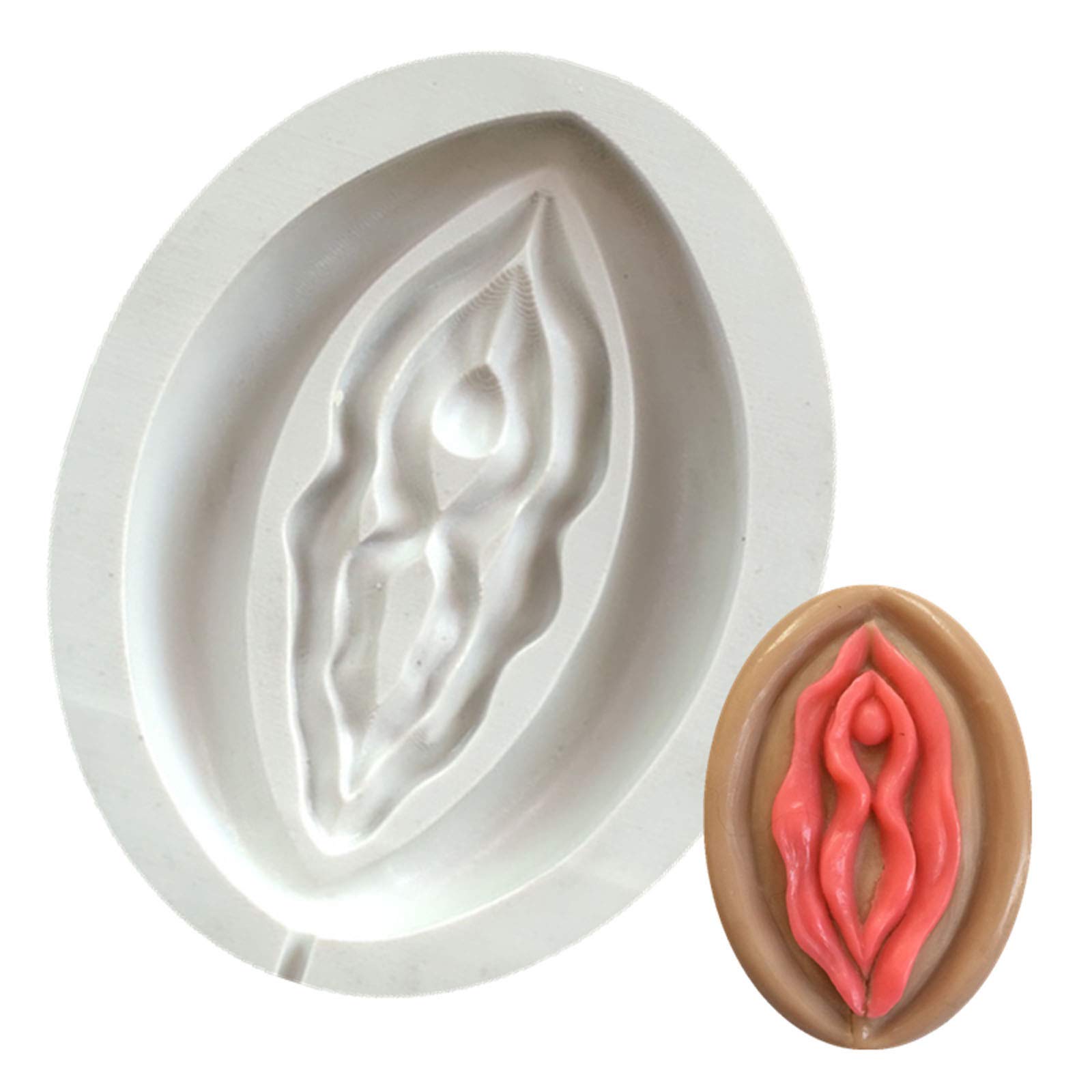 Premium Large Silicone Chocolate Molds - Sexy Female Body & Organ Shaped Soap/Candy/Lollipop Molds - Food Grade Baking Tools for Cake Decorating, DIY Crafts & Adult Party Favors (White, One Size)