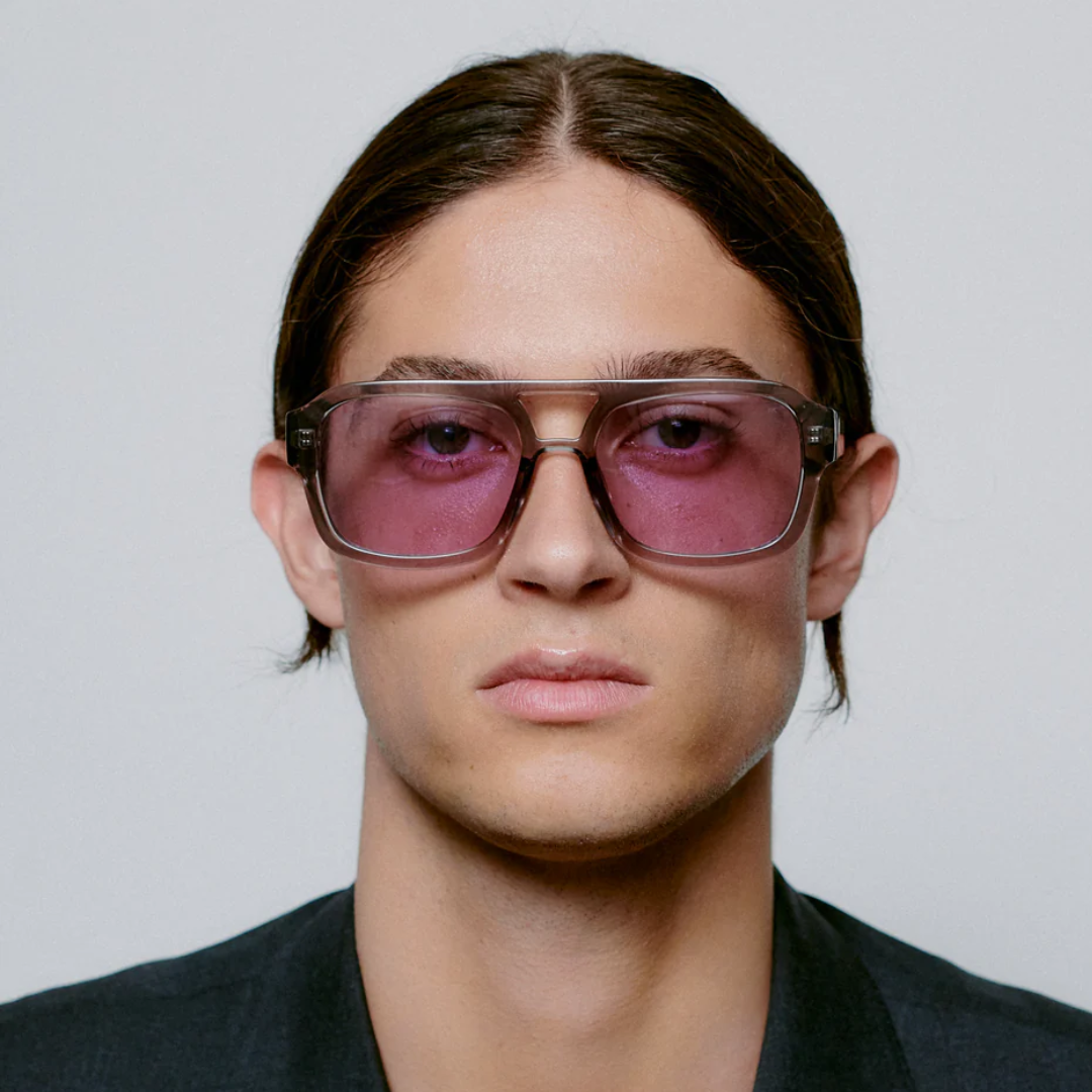 A. Kjaerbede Grey Transparent Kaya Sunglasses – Stylish UV Protection for Outdoor Activities & Fashion