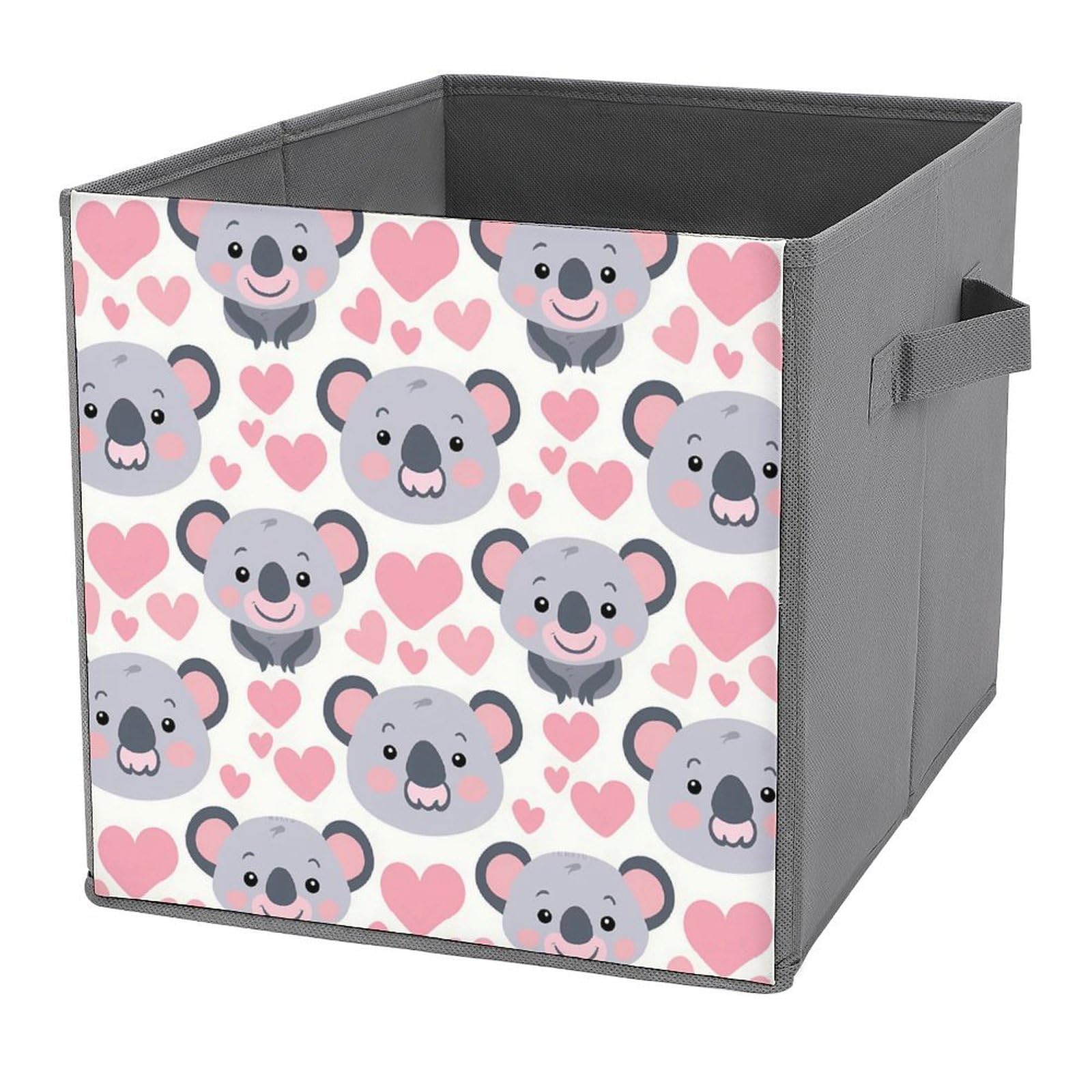 Cute Koala Storage Bins with Handles - Foldable Organizer for Home & Office