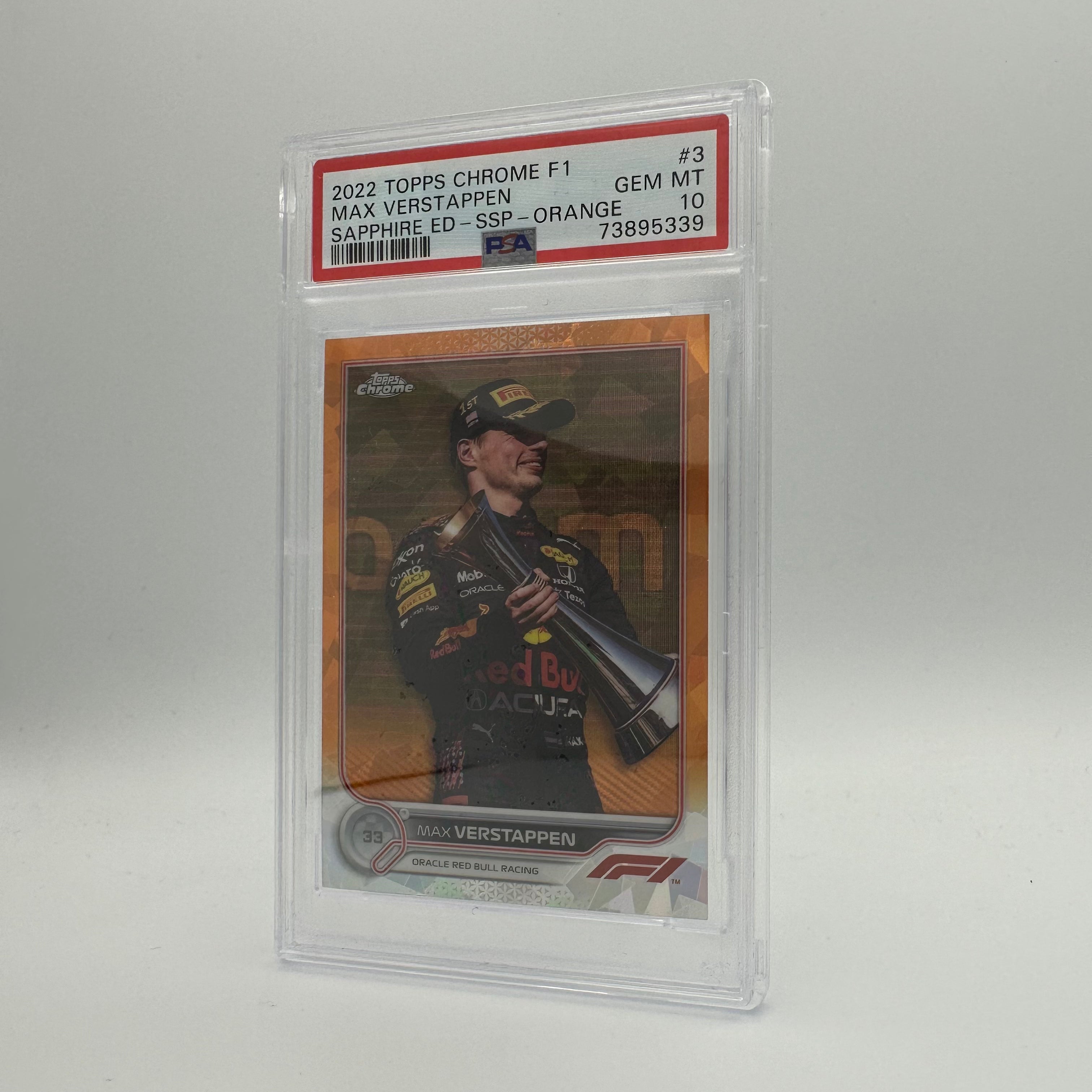 PSA 10 MAX VERSTAPPEN #3 15/25 Sapphire Edition SSP Orange - Rare Trading Card for Collectors & F1 Fans - Perfect for Display, Investment & Racing Memorabilia Collections