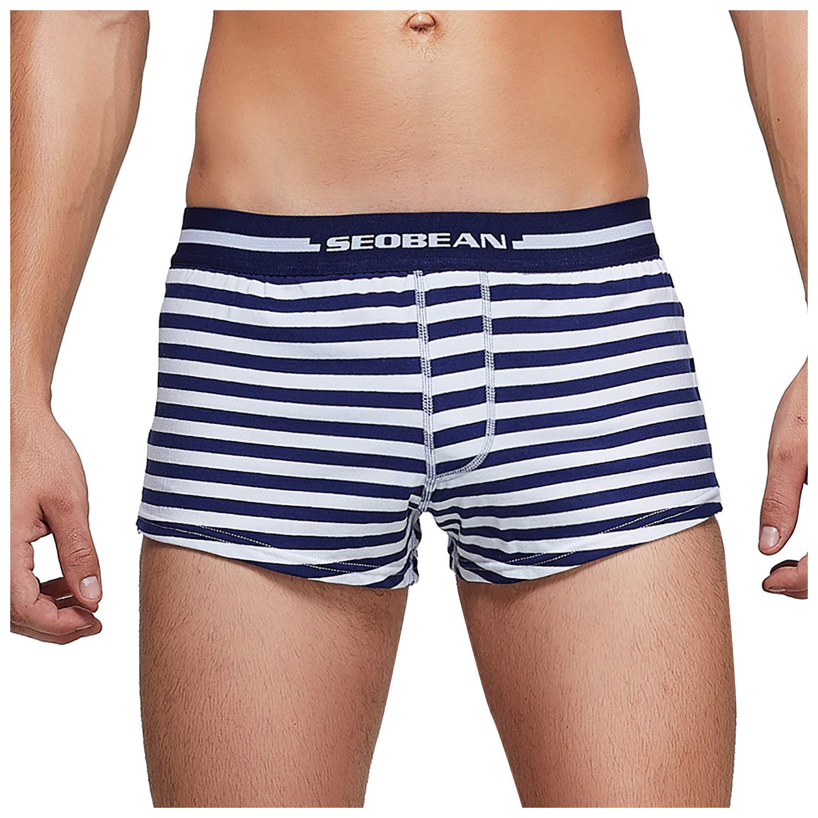 HTDBKDBK Men's Striped Casual Lounge Pants - Soft Cotton Printed Pajama Pants & Sleepwear for Men - Perfect for Home Relaxation, Lounging & Sleeping