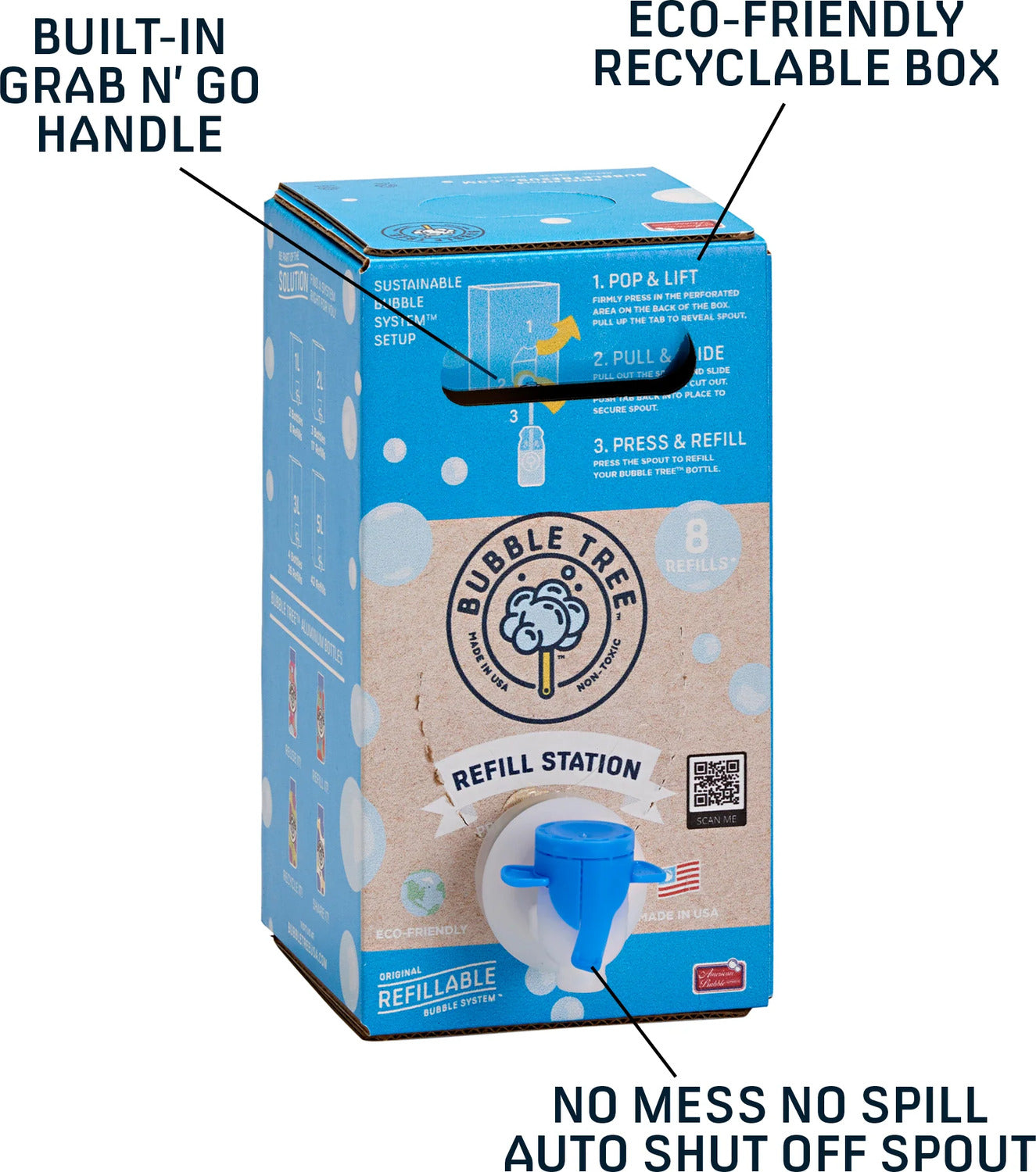 Bubble Refill Solution for Bubble Machines - Non-Toxic & Long-Lasting Bubbles for Kids Parties, Outdoor Play, and Birthday Celebrations