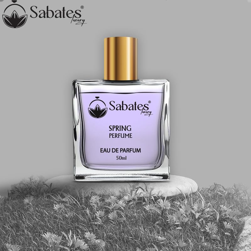 Sabates Spring Perfume for Women - Long Lasting Eau De Parfum Fragrance Spray (50ml) - Floral Fresh Scent Gift for Her - Perfect for Daily Wear, Date Nights & Special Occasions
