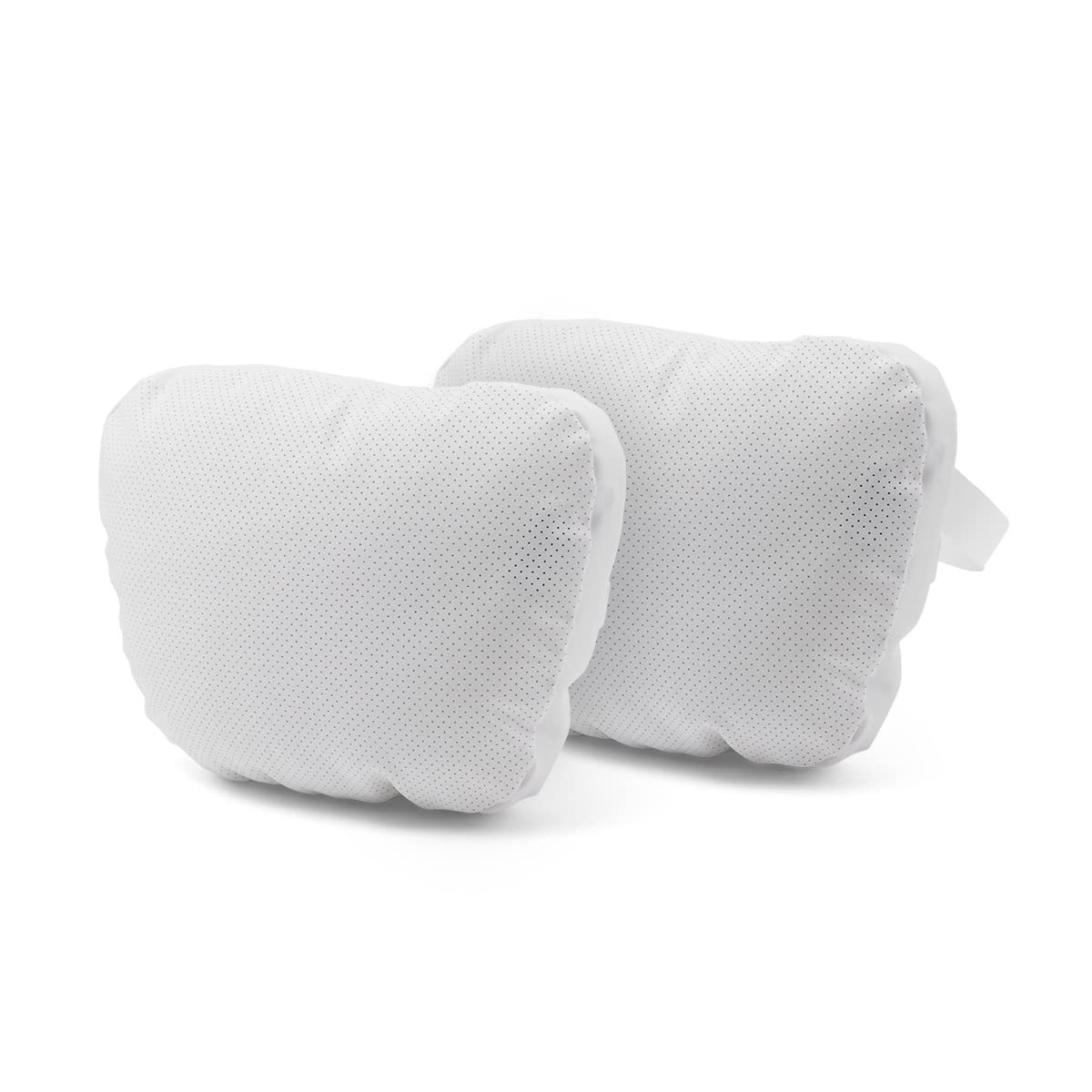 Tesla Model Y/X/3/S Leather Headrest Pillow - 2 Pack White for Travel Comfort