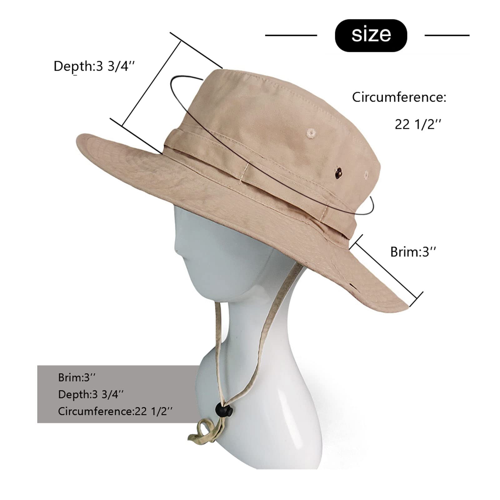 UV Protection Bucket Hat Wide Brim Sun Hat for Men & Women - Outdoor Hiking, Fishing, Safari & Travel Accessories