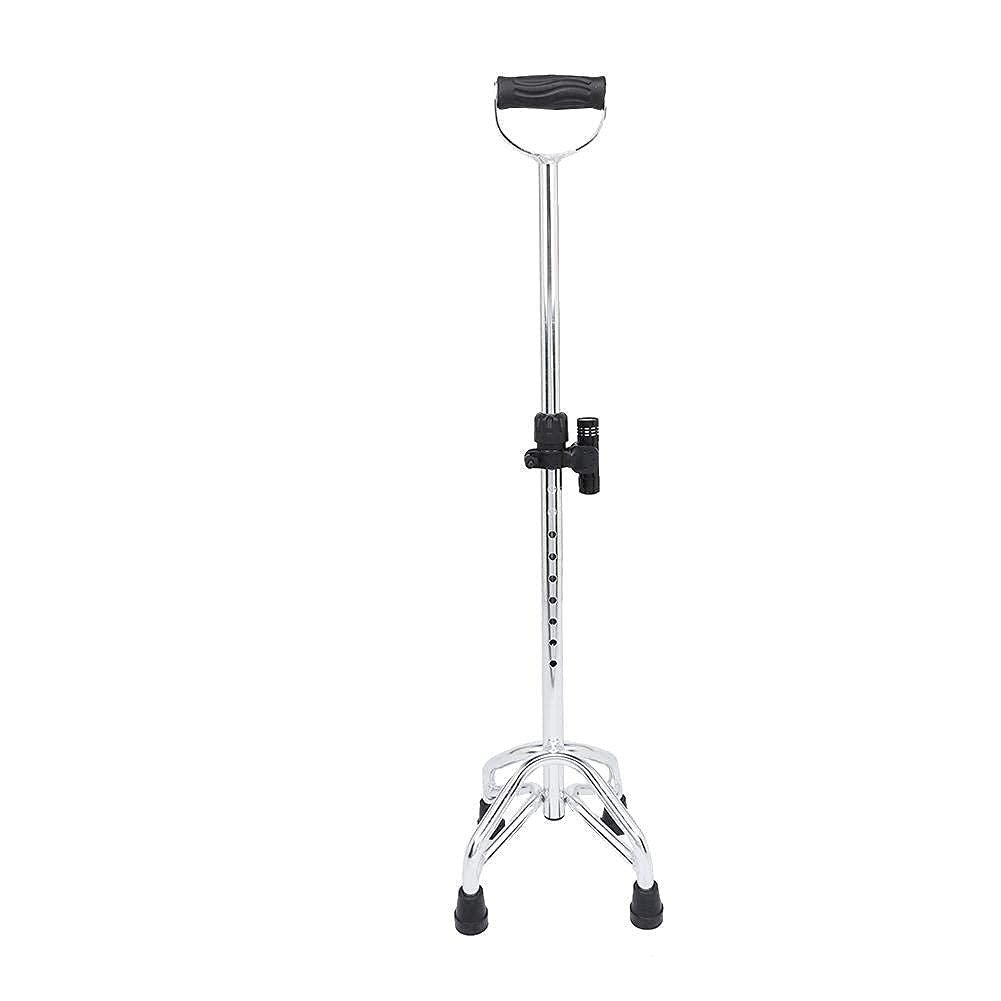 Adjustable Height 10-Speed Telescopic Walking Cane for Seniors - Lightweight Aluminum Alloy with 4 Non-Slip Legs - Durable Mobility Aid for Elderly & Disabled - Perfect for Indoor/Outdoor Use, Travel & Daily Support