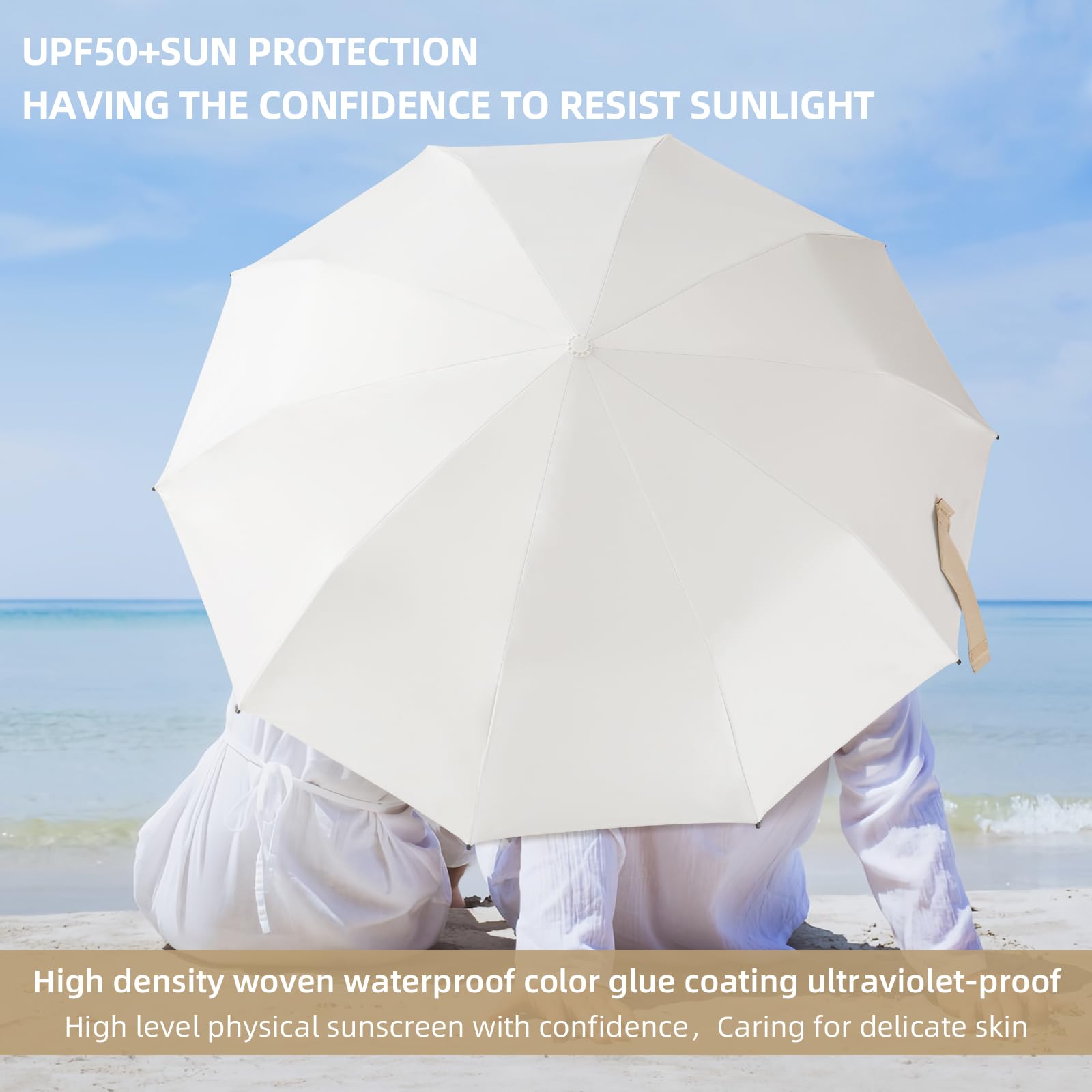 Compact Folding Umbrella with Auto Open/Close - Windproof, UV Protection & Durable Design - Perfect for Travel, Commuting & Backpacking - Premium Grip Handle for Comfort