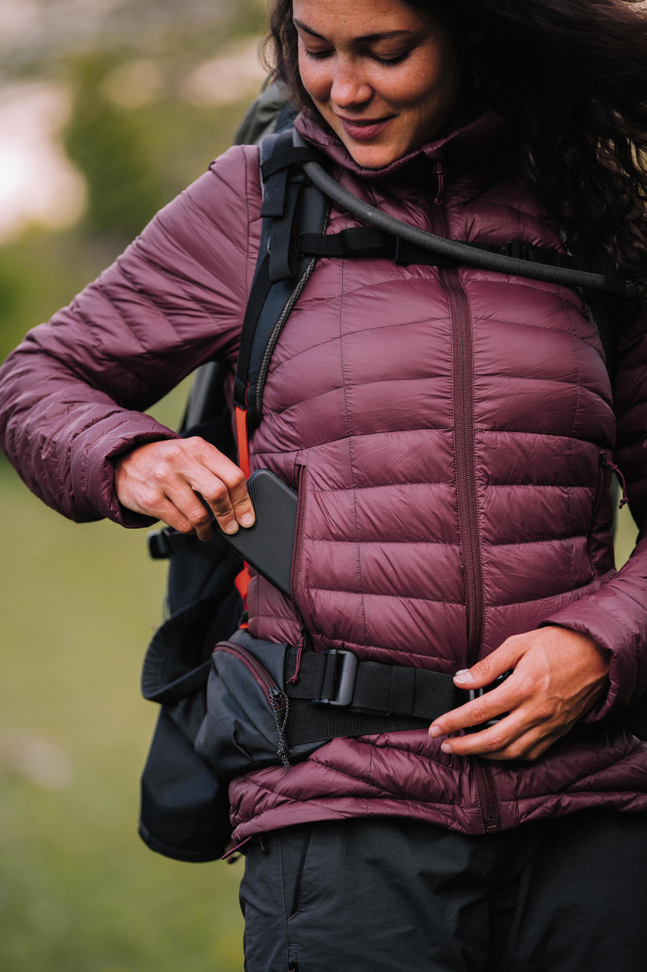 Forclaz Women's MT100 Hooded Down Puffer Jacket - Lightweight Winter Coat for Hiking, Travel & Outdoor Activities | Waterproof Insulated Jacket for Cold Weather