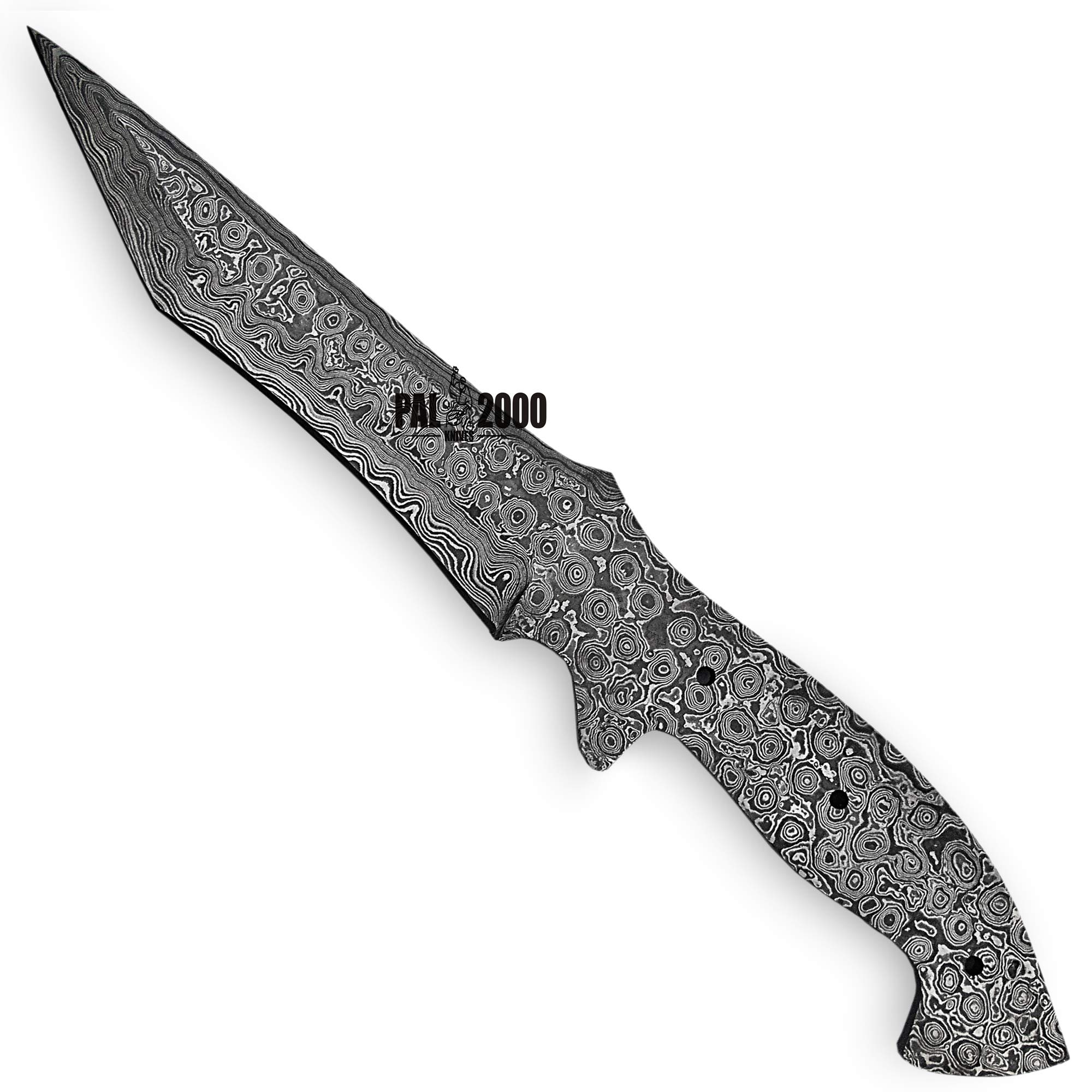 Custom Handmade Damascus Steel Hunting Knife Blank Blade - PAL 2000 SMMM 9888 for Knife Making | Perfect for Outdoor Survival, Bushcraft & DIY Projects