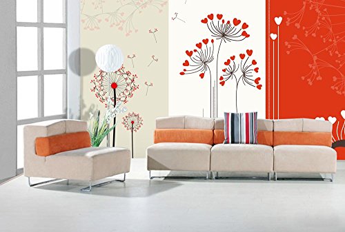 Orange Floral Dandelions