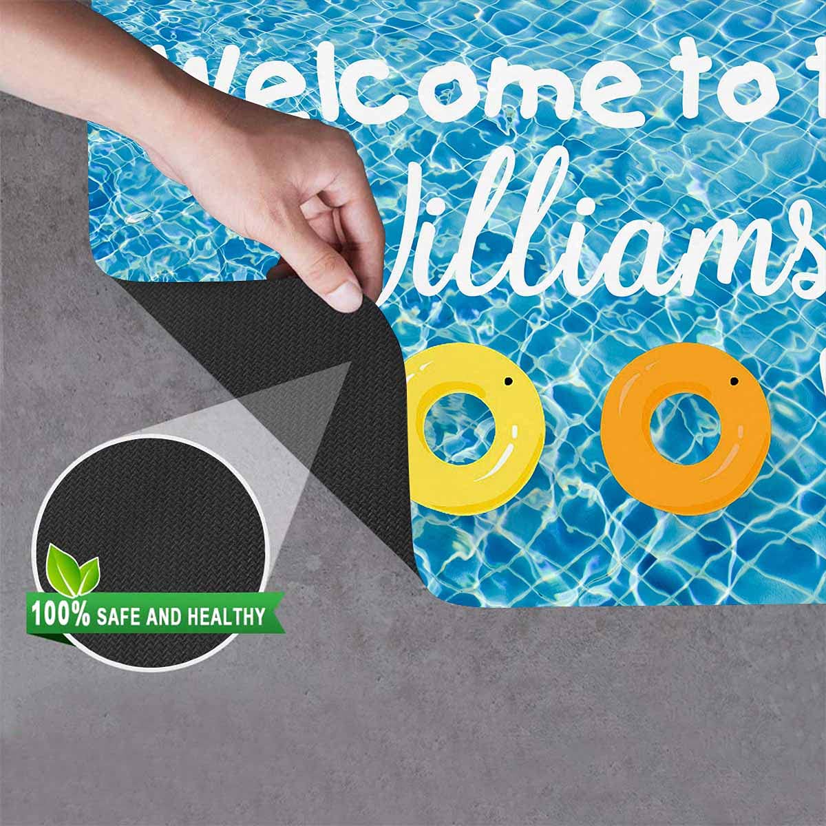 Custom Personalized Pool Doormat - Funny Welcome Swimming Pool Door Mat 24