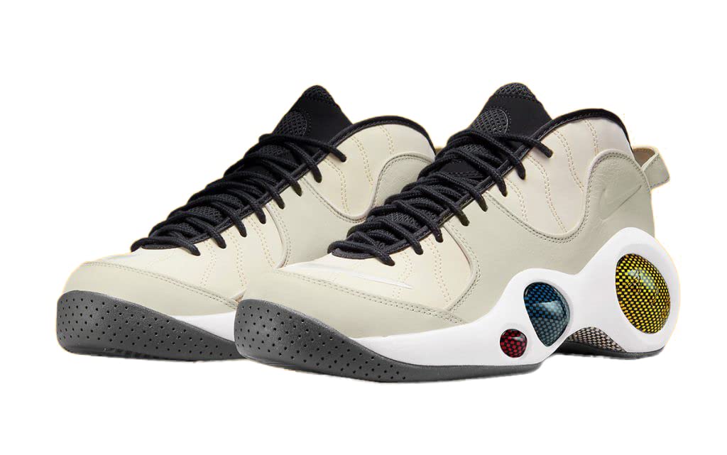 Nike Men's Air Zoom Flight 95 Basketball Shoes - Light Orewood Brown/Blue Cobalt - Size 10.5 | Retro Sneakers for Casual Wear, Street Style & Court Performance