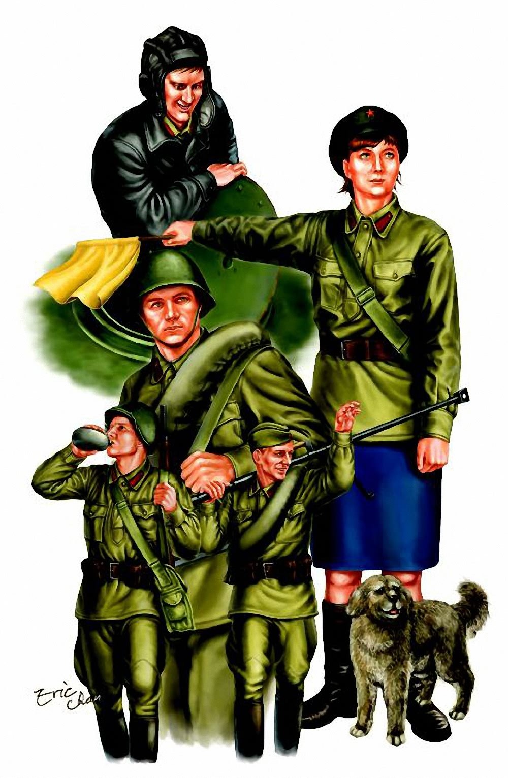 Trumpeter 1/35 Scale WWII Soviet Red Army Soldiers on Maneuver Plastic Model Kit - Military Diorama & Historical Wargaming Scenes