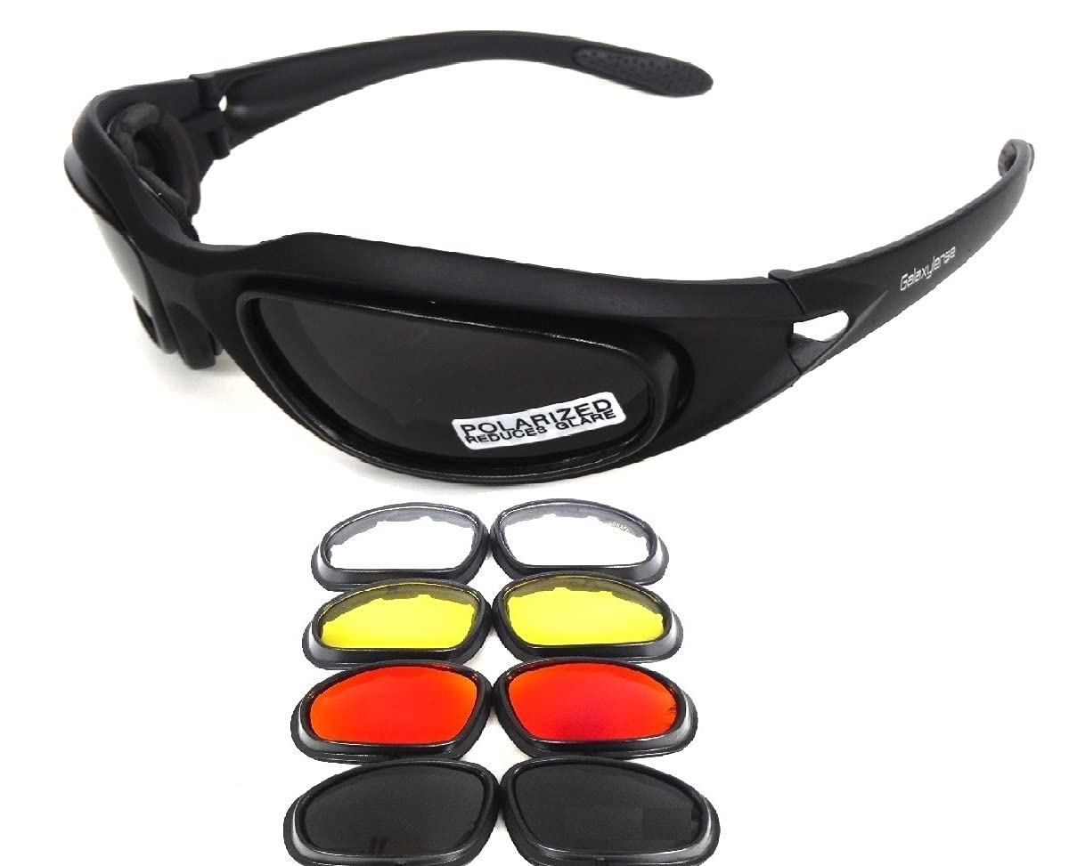 Tactical Combat Glasses for Men - Military Shooting Glasses with 3 Color Polycarbonate Replacement Lenses - UV Protection Safety Eyewear for Hunting, Airsoft & Outdoor Sports