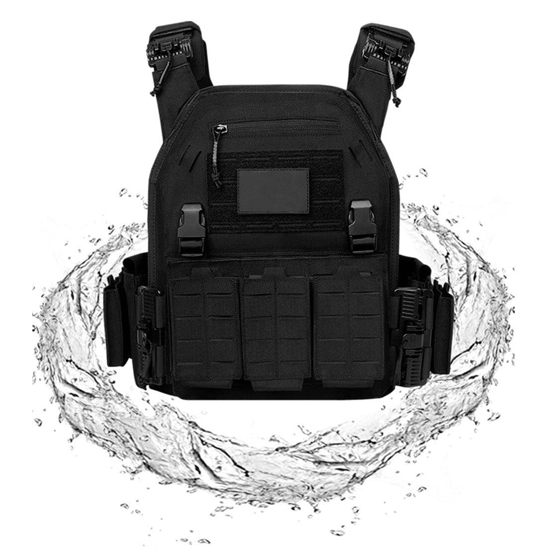 Aetheria Tactical Quick Release Vest - Adjustable Lightweight Body Armor for Men & Women, Waterproof Multi-Purpose Outdoor Training Gear for Hiking, Camping & Airsoft