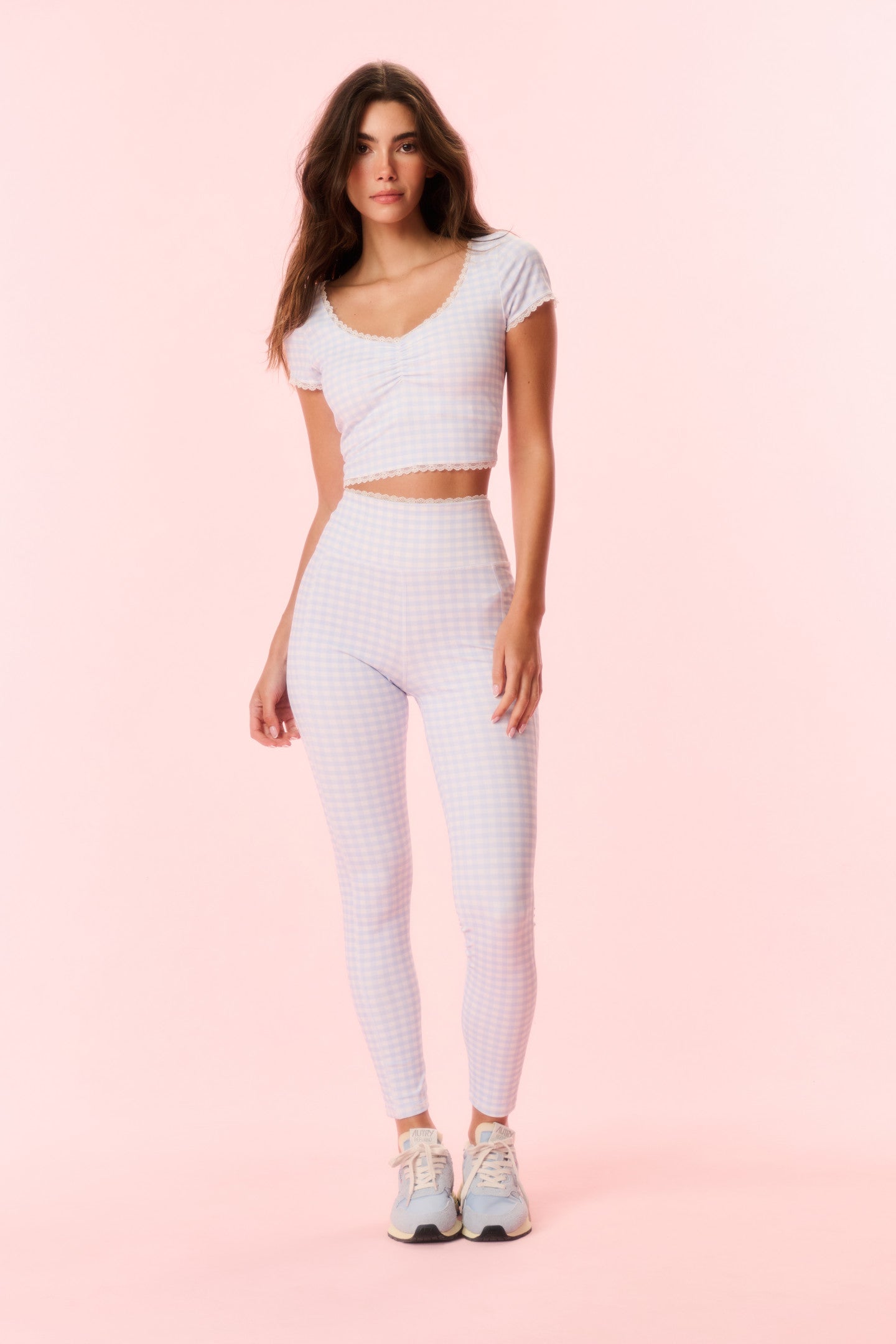 Highland Gingham Print Leggings for Women - Stretchy Comfortable Yoga Pants, Workout & Casual Wear - Trendy Checkered Design for Gym, Running, Lounge & Everyday Outfits