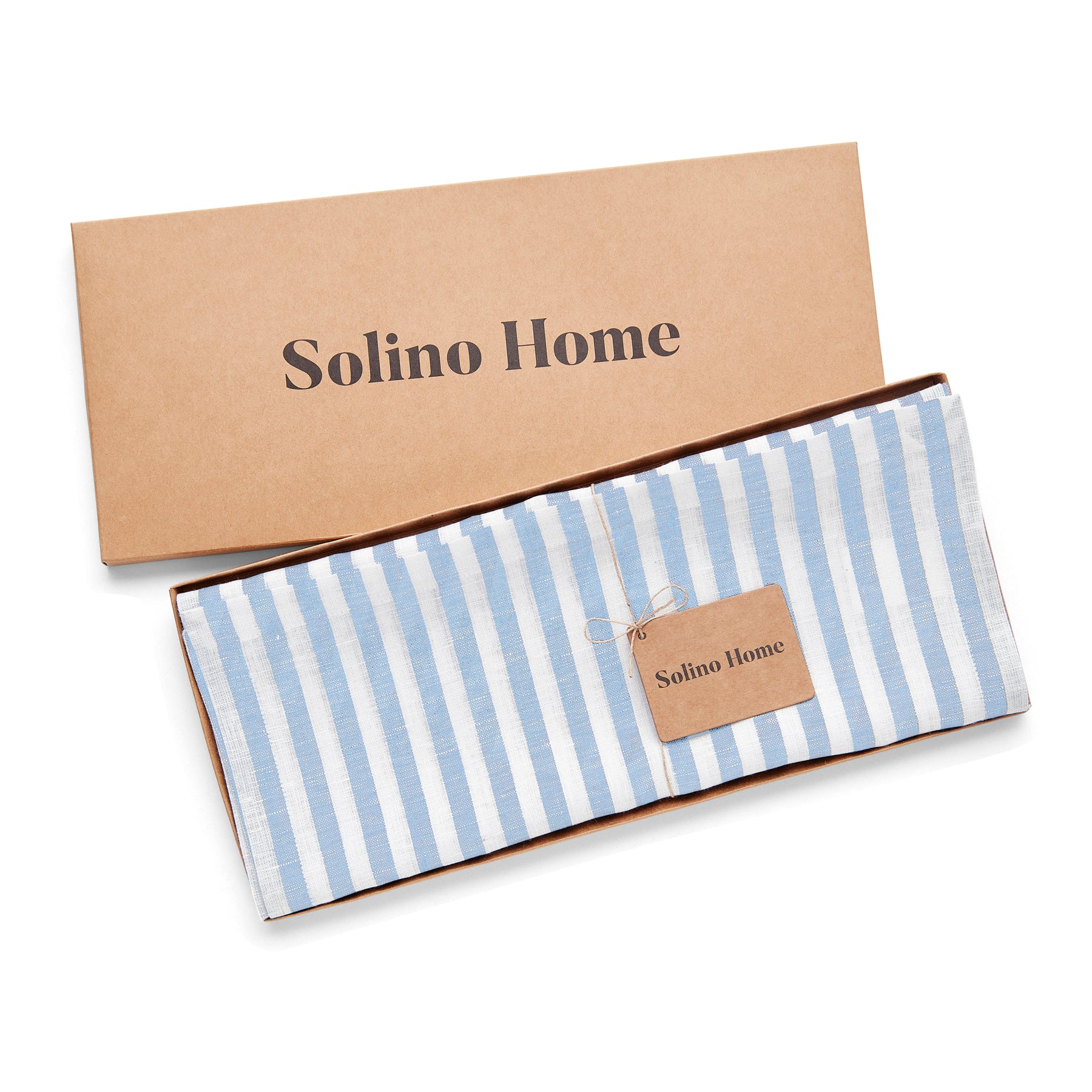 Amalfi Stripe Table Runner - Elegant Cotton Table Decor for Dining Room, Kitchen & Wedding - Perfect for Holiday Dinner Parties & Home Decor