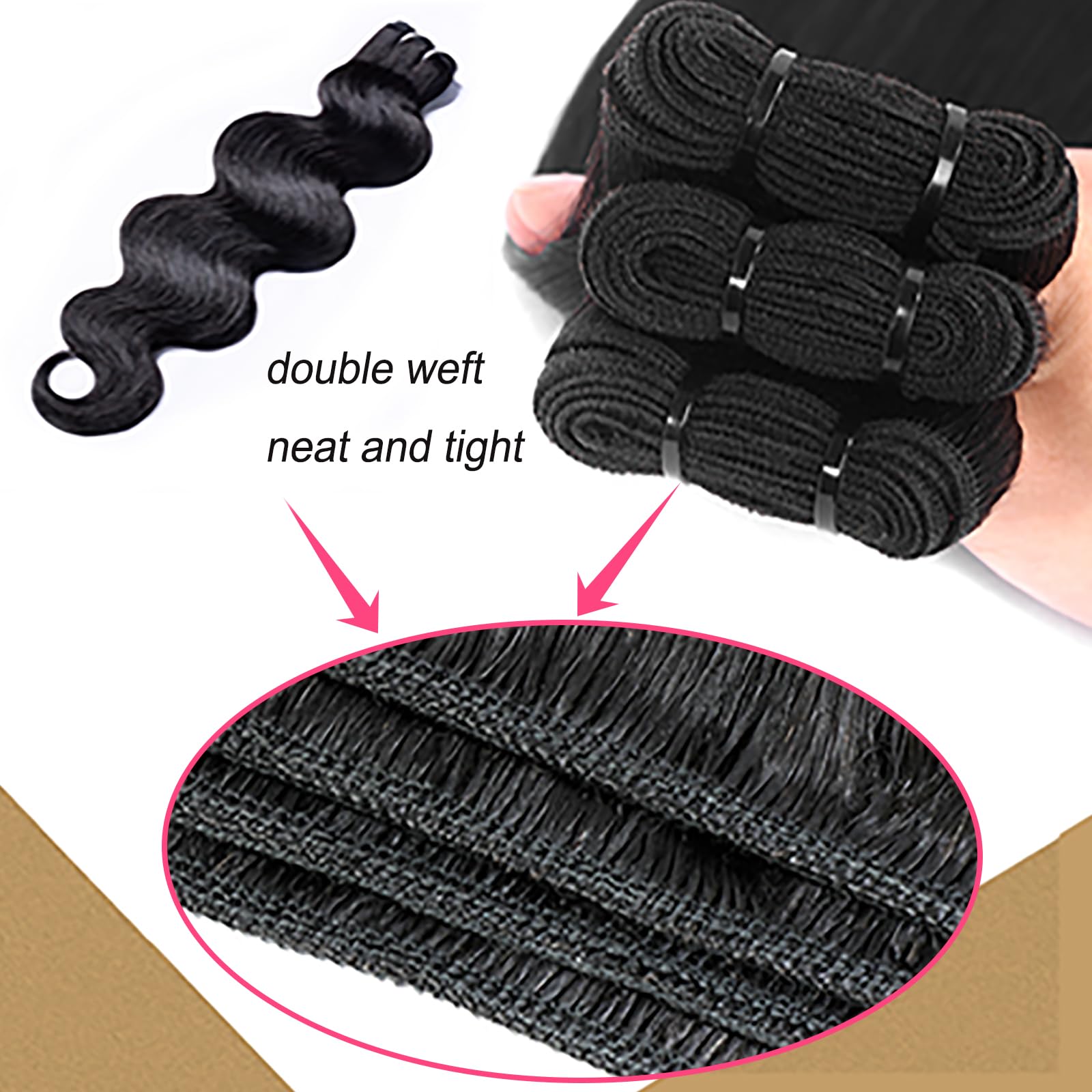 10 Inch 15A Body Wave Human Hair Bundles - 100% Unprocessed Indian Remy Raw Hair Extensions for Women | Perfect for Daily Styling, Special Occasions & Salon Looks