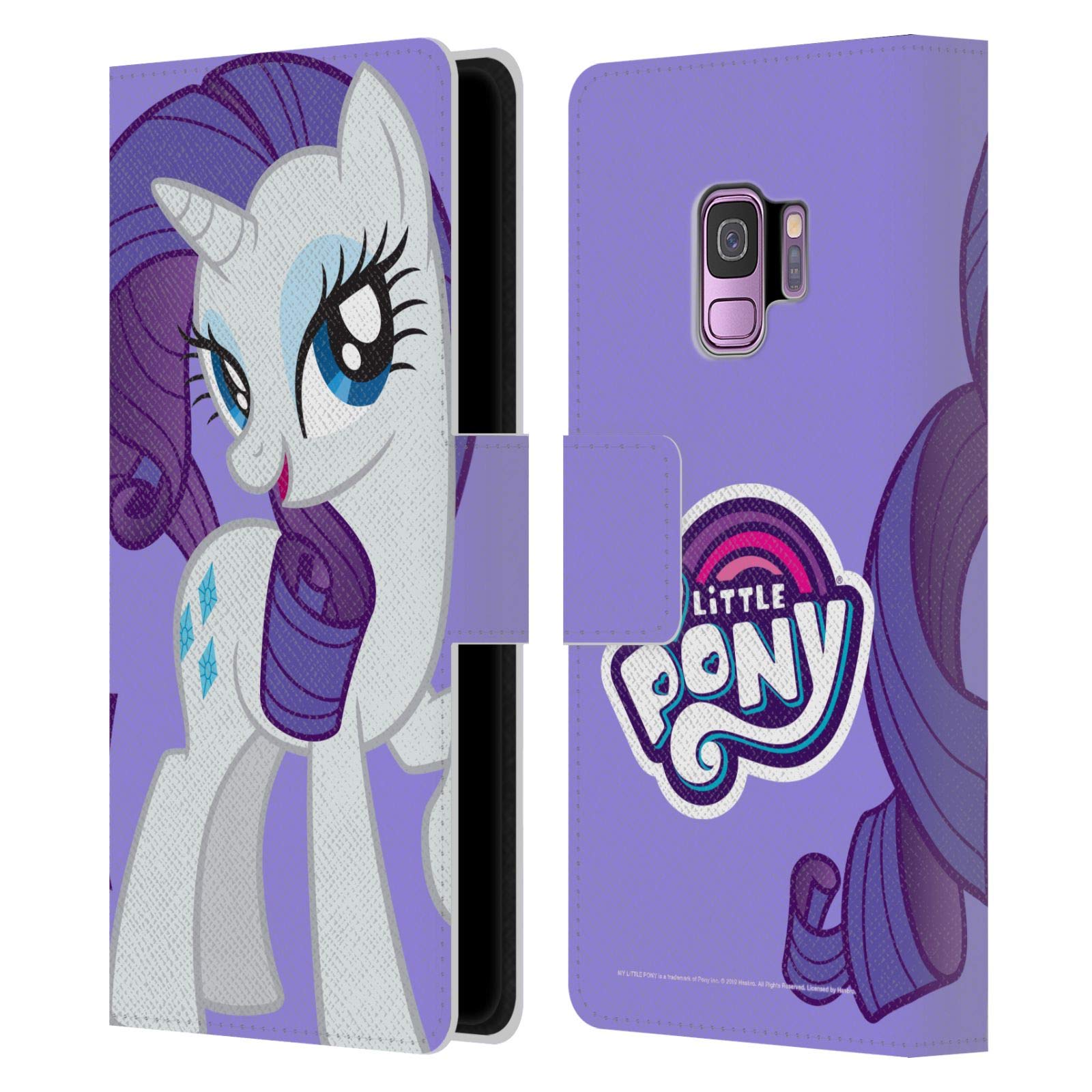 Officially Licensed My Little Pony Rarity Leather Wallet Case for Samsung Galaxy S9 - Premium Book Style Phone Cover with Character Art - Perfect for Fans, Collectors and Daily Use