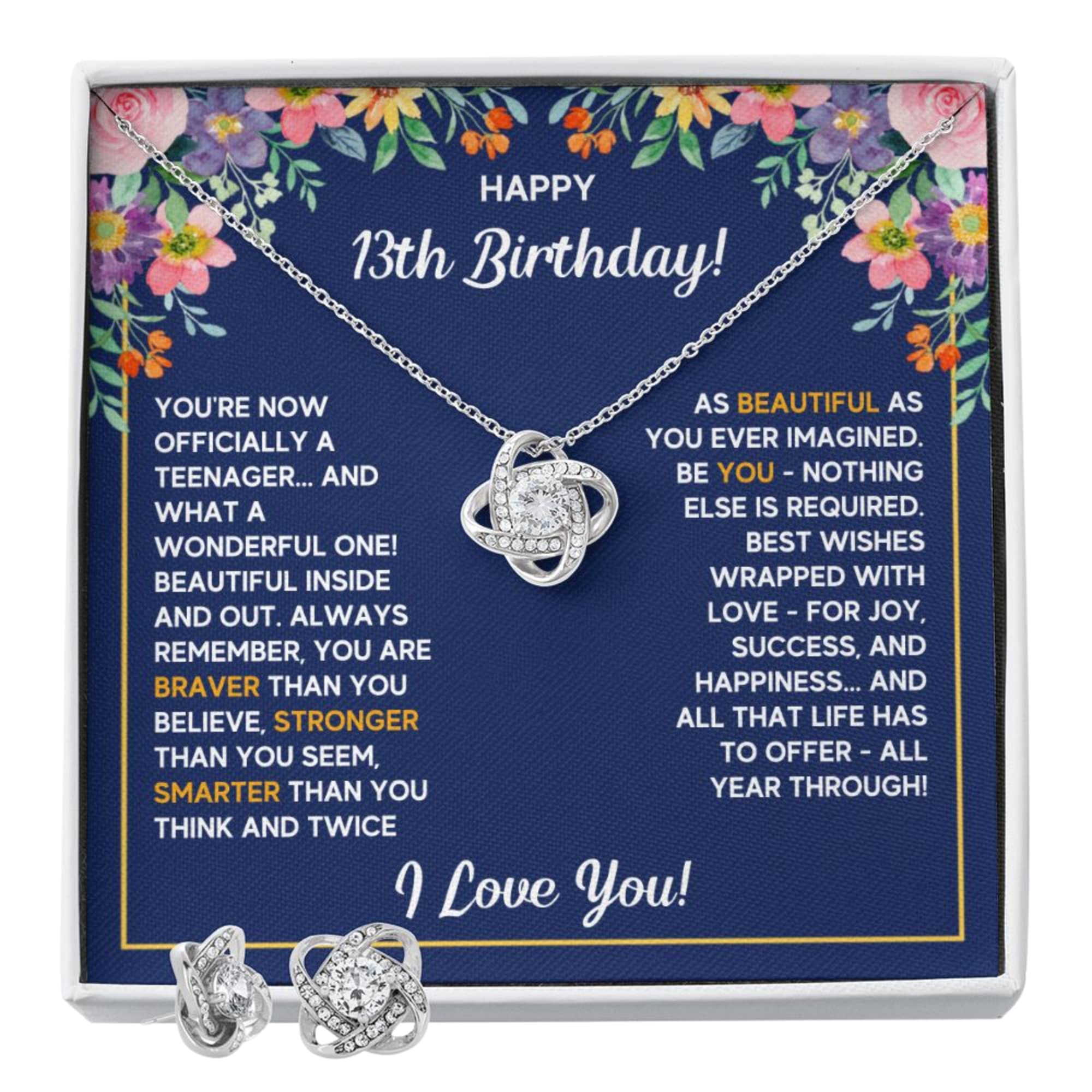 13th Birthday Gifts for Girls - Sterling Silver Necklace Jewelry for 13 Year Old Teens | Thoughtful Present for Daughter, Granddaughter & Friends | Perfect for Birthdays, Graduation & Special Occasions