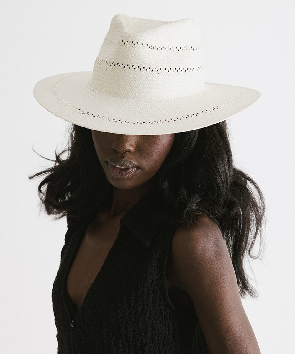 Sloan Fedora Straw Hat for Women - Summer Wide Brim Sun Hat for Outdoor Beach, Garden & Travel - Lightweight & Breathable