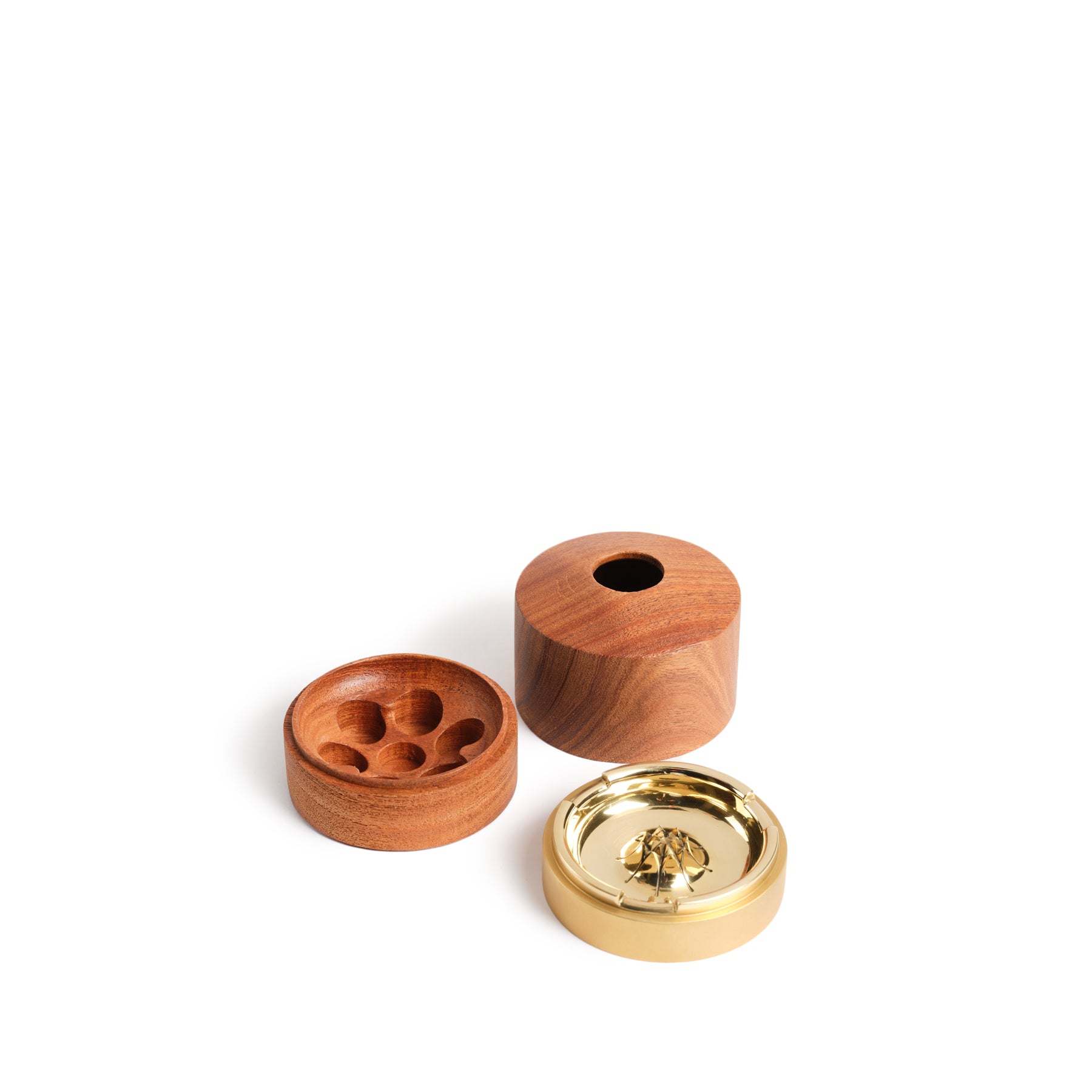 Tall Wood & Satin Brass Cylinder Burner - Elegant Candle Holder for Home Decor, Wedding Centerpieces, and Romantic Ambiance