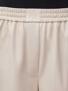 Stylish Women's High-Waisted Crop Nappa Leather Pants - Trendy Casual & Office Wear for Fall Fashion