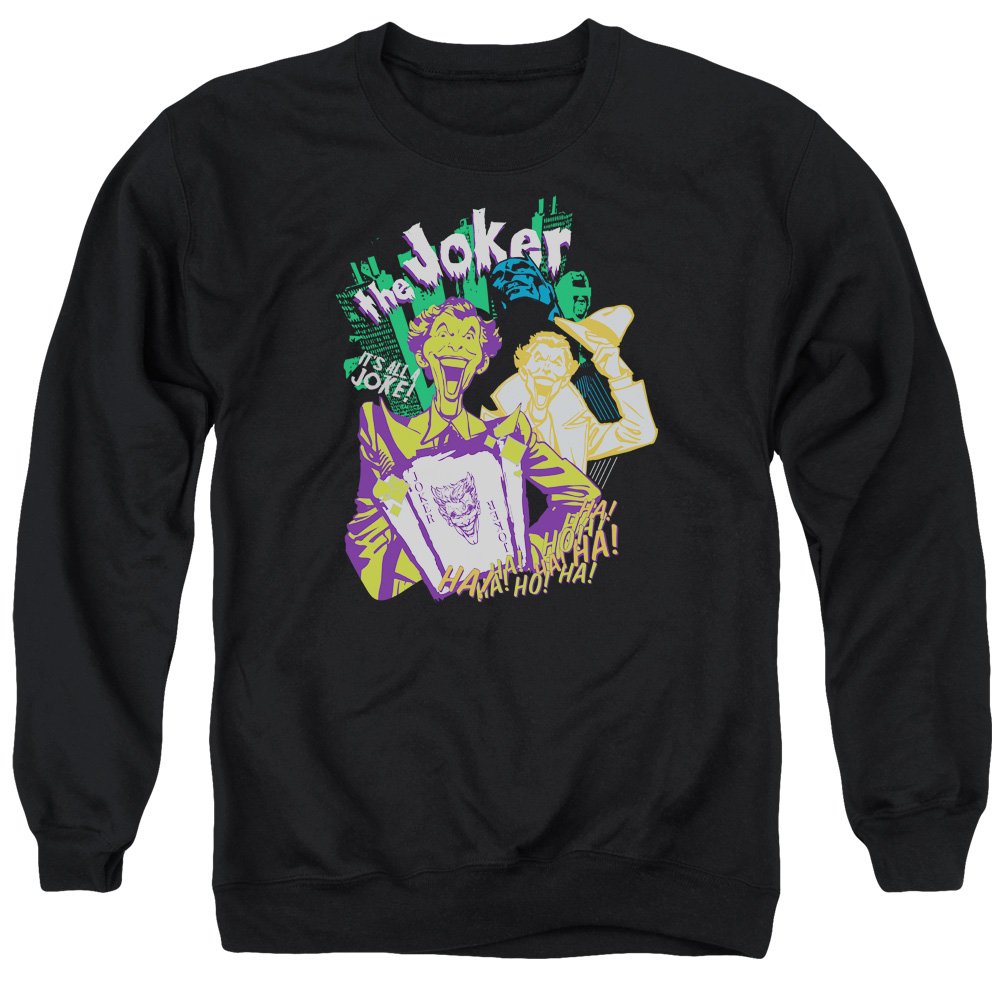 Batman 'It's All A Joke' Unisex Crewneck Sweatshirt for Men & Women | Casual Wear, Cosplay, Superhero Fan Gift
