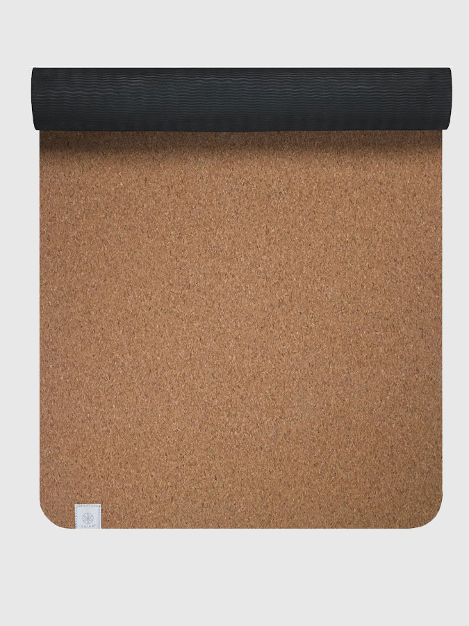 Gaiam 5mm Cork Yoga Mat - Non-Slip, Eco-Friendly, Extra Thick for Comfort - Perfect for Hot Yoga, Pilates, and Home Workouts