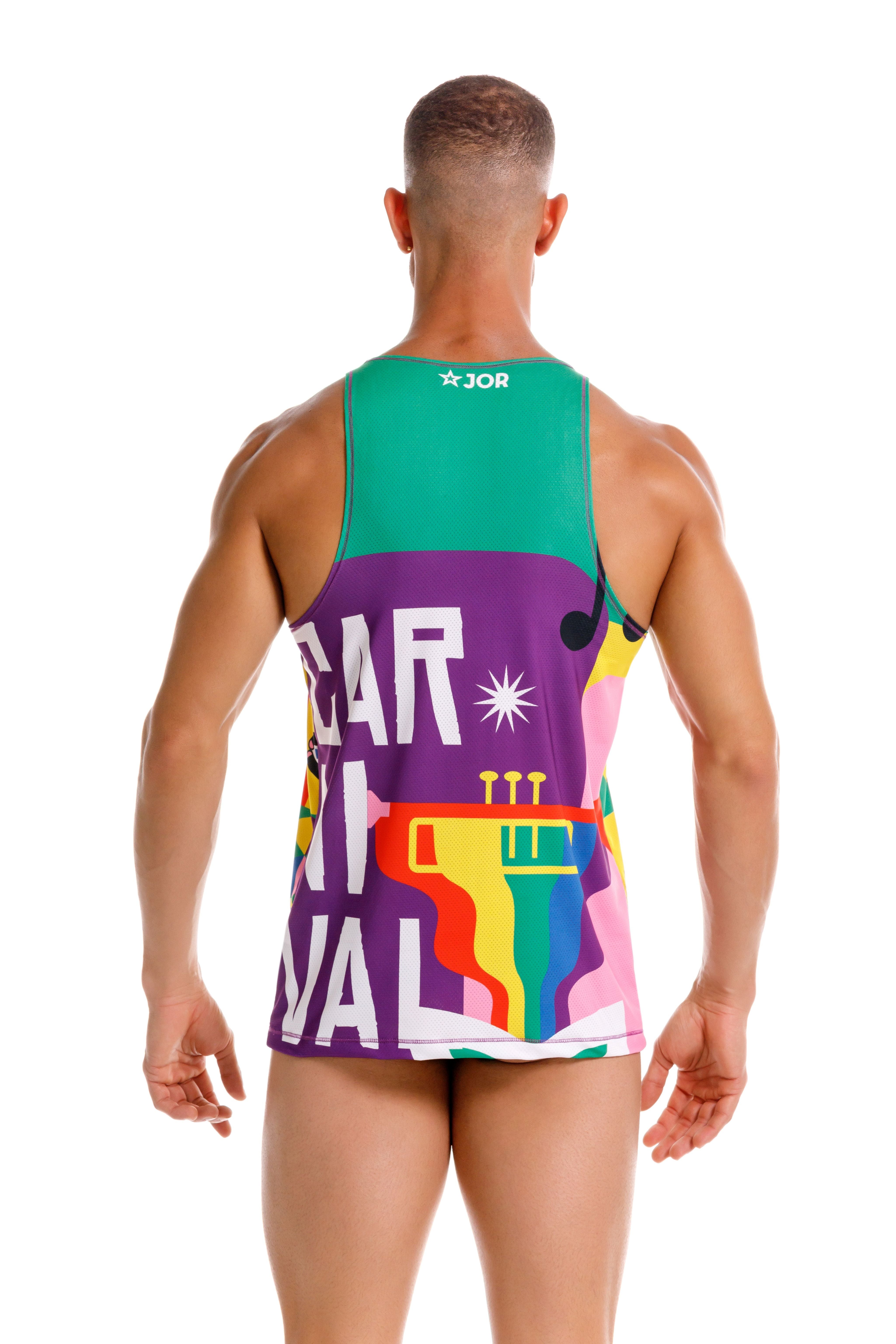 JOR Carnival Slim Fit Mesh Tank Top for Men - Breathable & Lightweight Summer Muscle Shirt - Gym, Workout, Running, Beach & Casual Wear