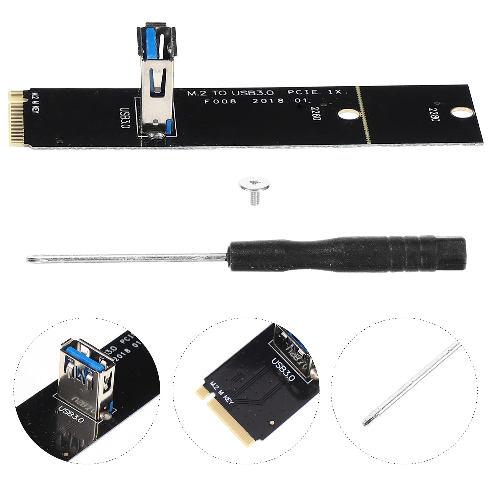 SOLUSTRE 4-Pack PCIe USB 3.0 Expansion Cards - High-Speed USB 3.0 Riser Card for Desktop Computers, Laptops & Workstations | Upgrade Your PC with Extra USB Ports for Gaming, VR, Peripherals & External Storage