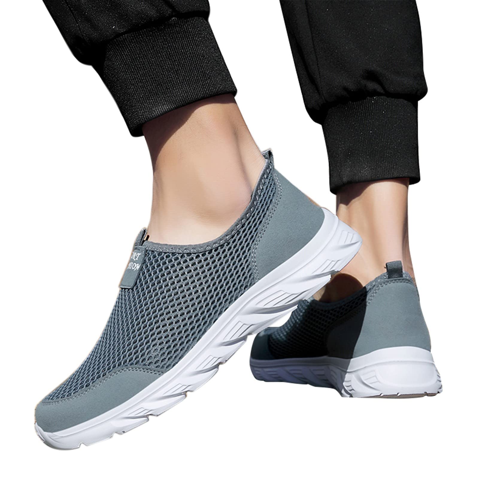 Women's Lightweight Slip-On Walking Running Shoes - Non-Slip Comfortable Work Sneakers for Women & Men - Fashion Casual Loafers & Tennis Shoes (Red) - Perfect for Office, Travel, Gym & Daily Wear