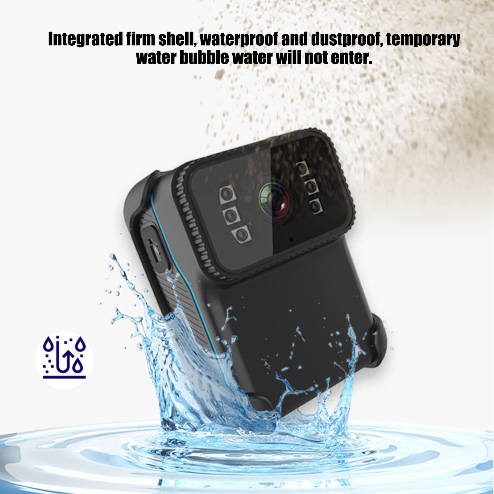 1080P HD Police Body Worn Camera - Waterproof Body Cam Recorder with Night Vision & Microphone for Law Enforcement | Ideal for Patrols, Evidence Collection & Security Surveillance