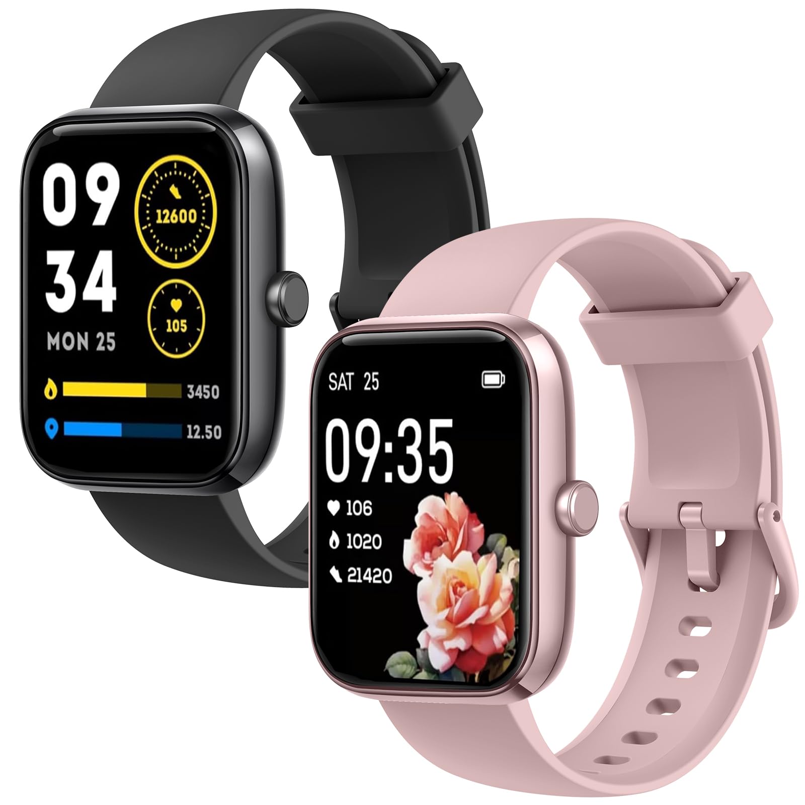 Konitee IDW25 2 Pack Smart Watches for Women & Men - 1.83