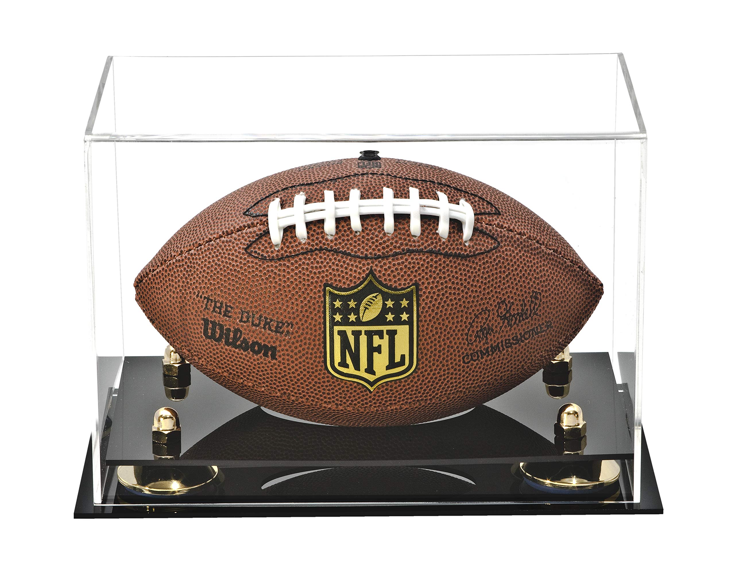 Mini Acrylic Football Display Case - Perfect for Collectibles, Awards & Memorabilia - Ideal for Home, Office & Sports Fan Gifts