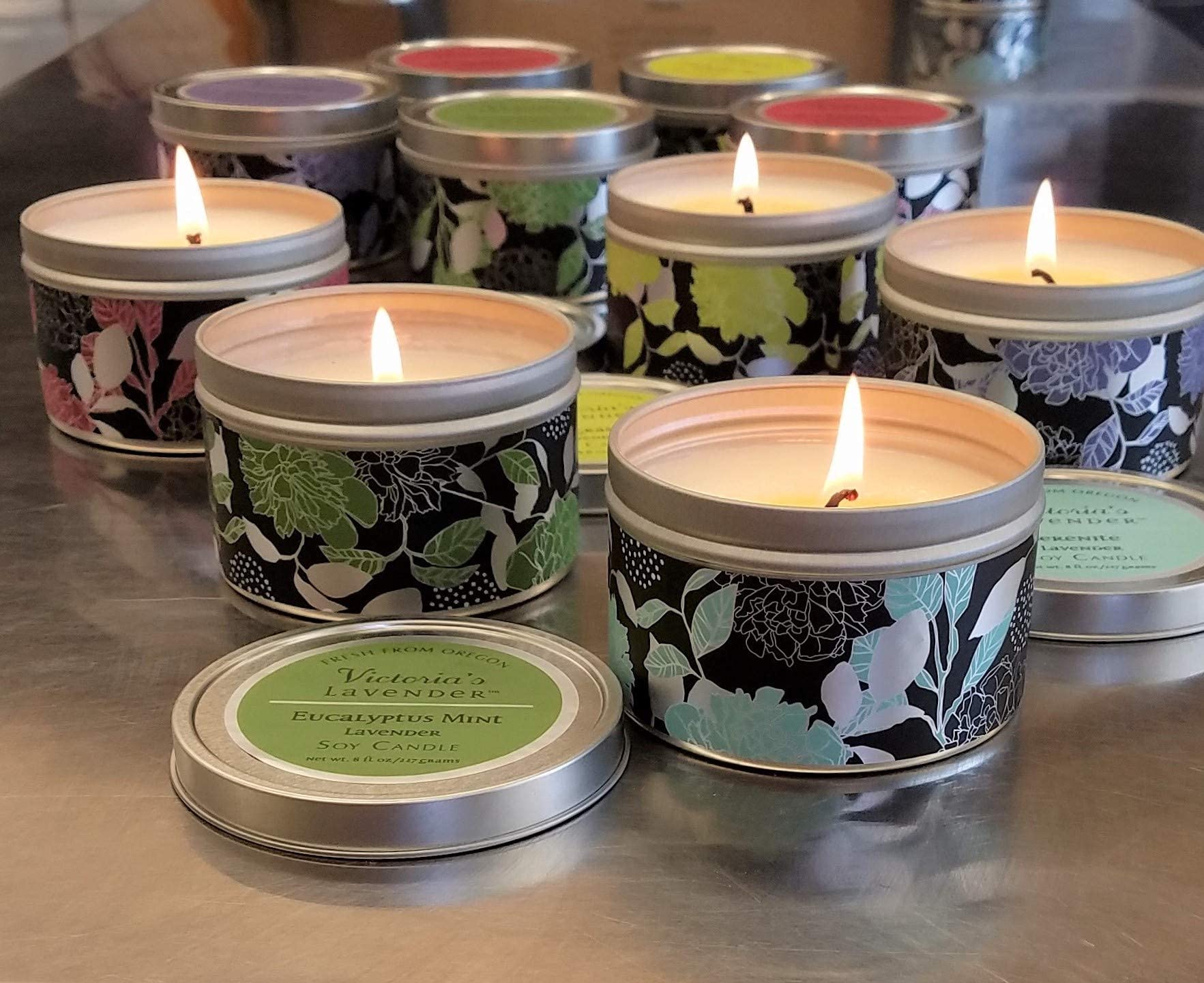 Victoria's Lavender Blackberry Sage Luxury Scented Candles 8oz - Essential Oil Infused Soy Wax Aromatherapy Candles for Home, Relaxation, Romantic Ambiance | Perfect for Bedroom, Bathroom & Meditation Spaces