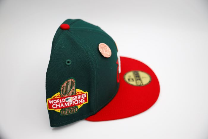New Era Houston Astros City Connect 59Fifty Fitted Cap - Dark Green & Scarlet - Official MLB Baseball Hat for Men & Women - Perfect for Games, Streetwear & Fan Collections