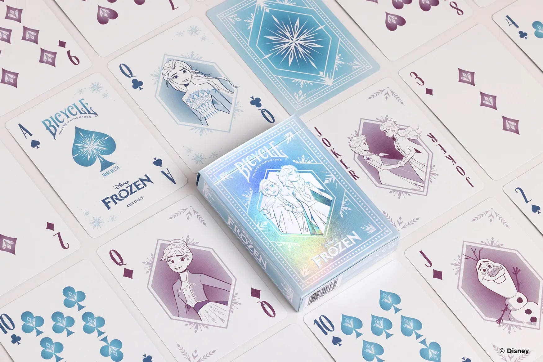 Frozen Themed Bicycle Playing Cards - Premium Quality for Magic Tricks, Card Games, and Collectibles | Perfect for Family Game Nights, Parties, and Disney Fans