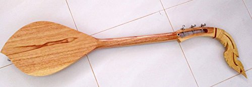 Isarn Electric Phin 3-String Guitar - Authentic Thai Lao Traditional Musical Instrument with Pin 20 | Perfect for Cultural Performances, Music Education & Home Decor