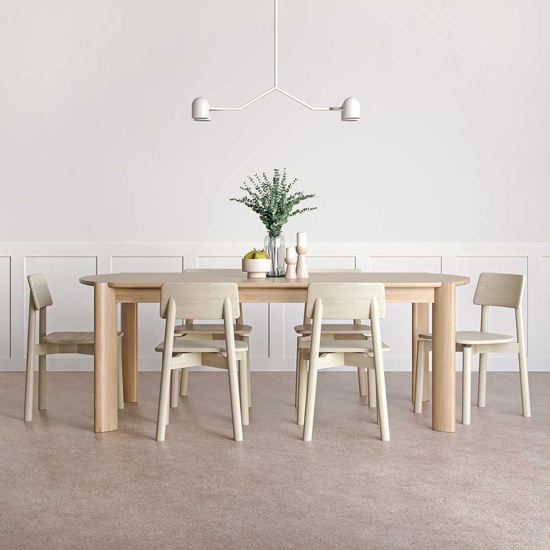 Bancroft Rectangle Dining Table - Modern Farmhouse Style for Kitchen, Dining Room & Small Spaces